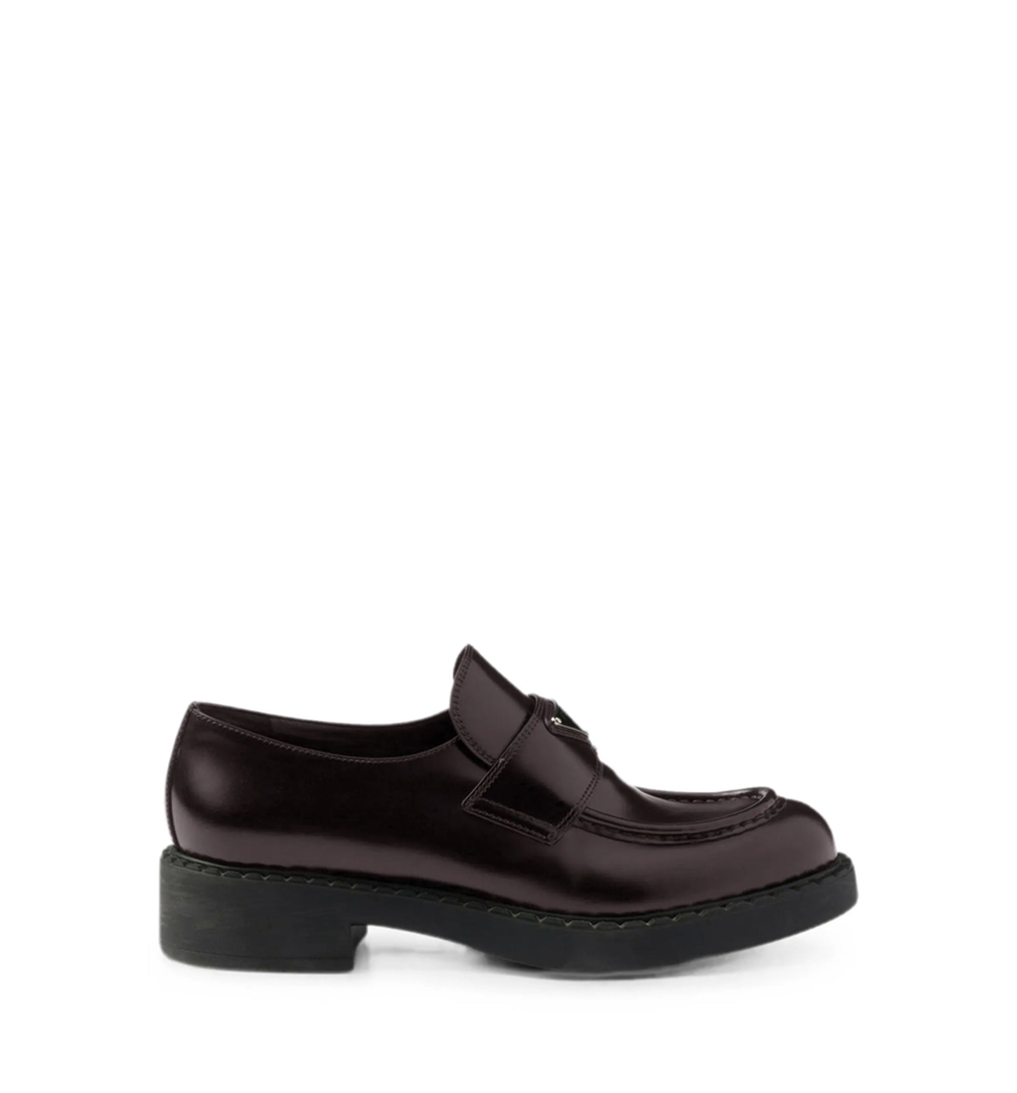 Chocolate brushed leather loafers