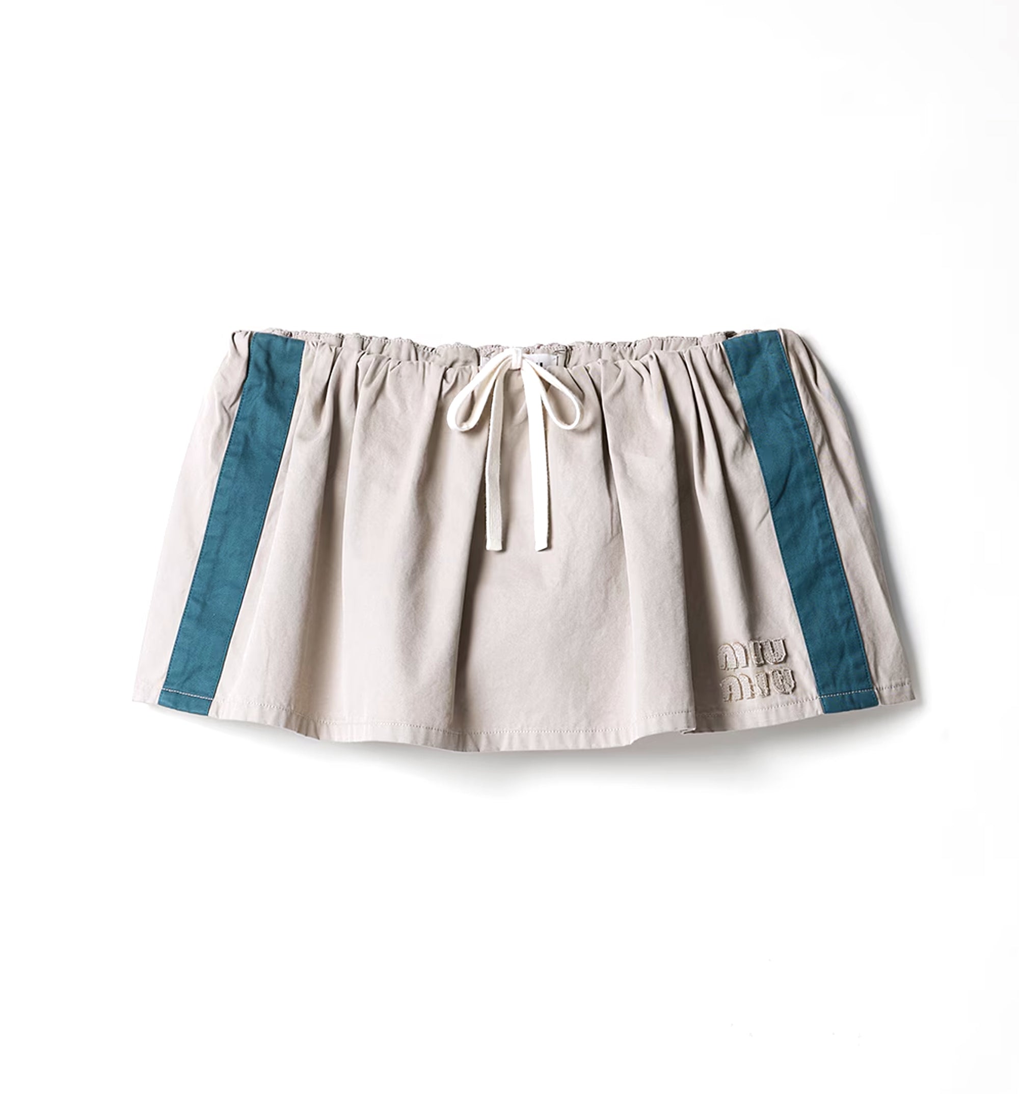 Washed twill miniskirt