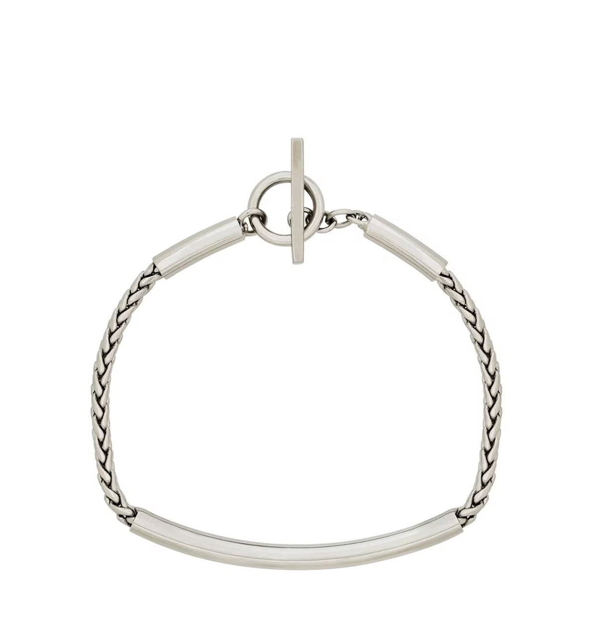 Tube chain bracelet in metal