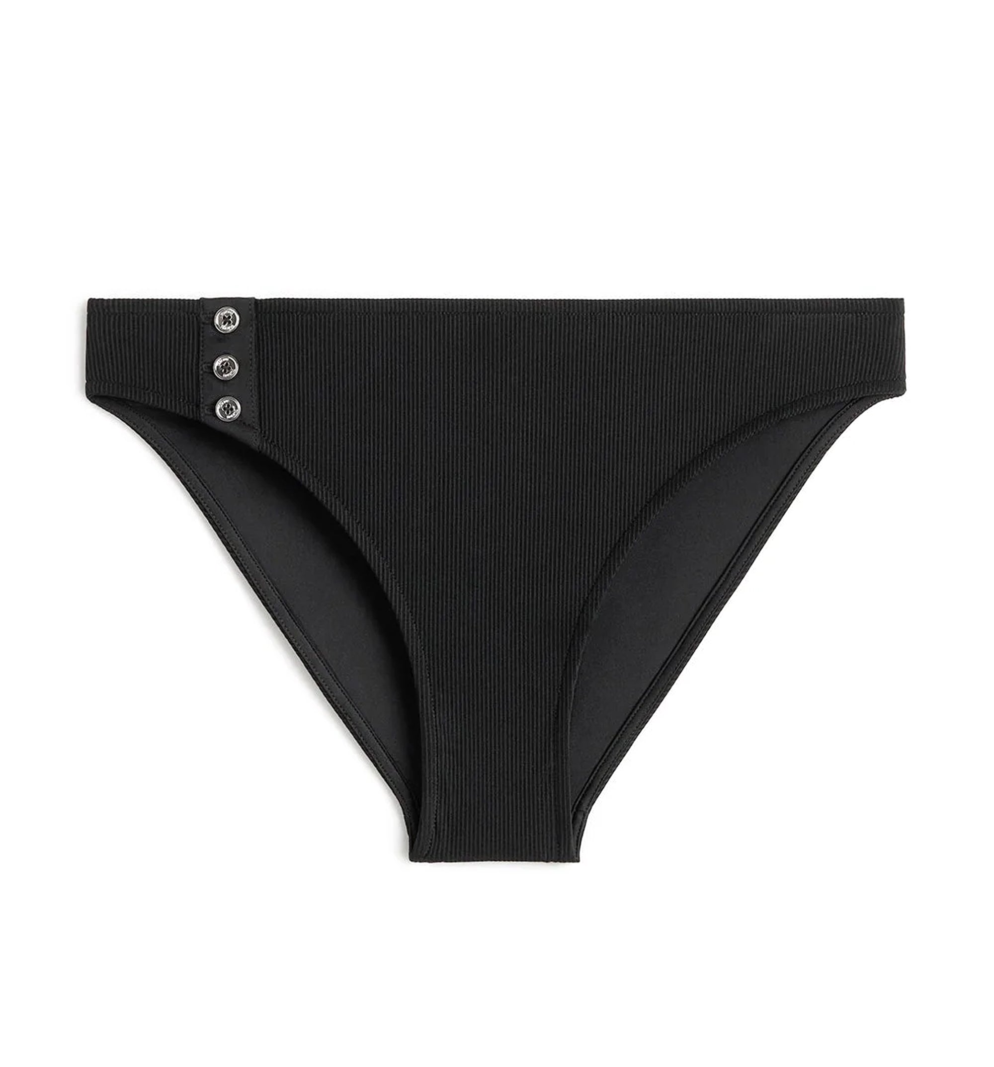 Ribbed Button Bikini Bottom