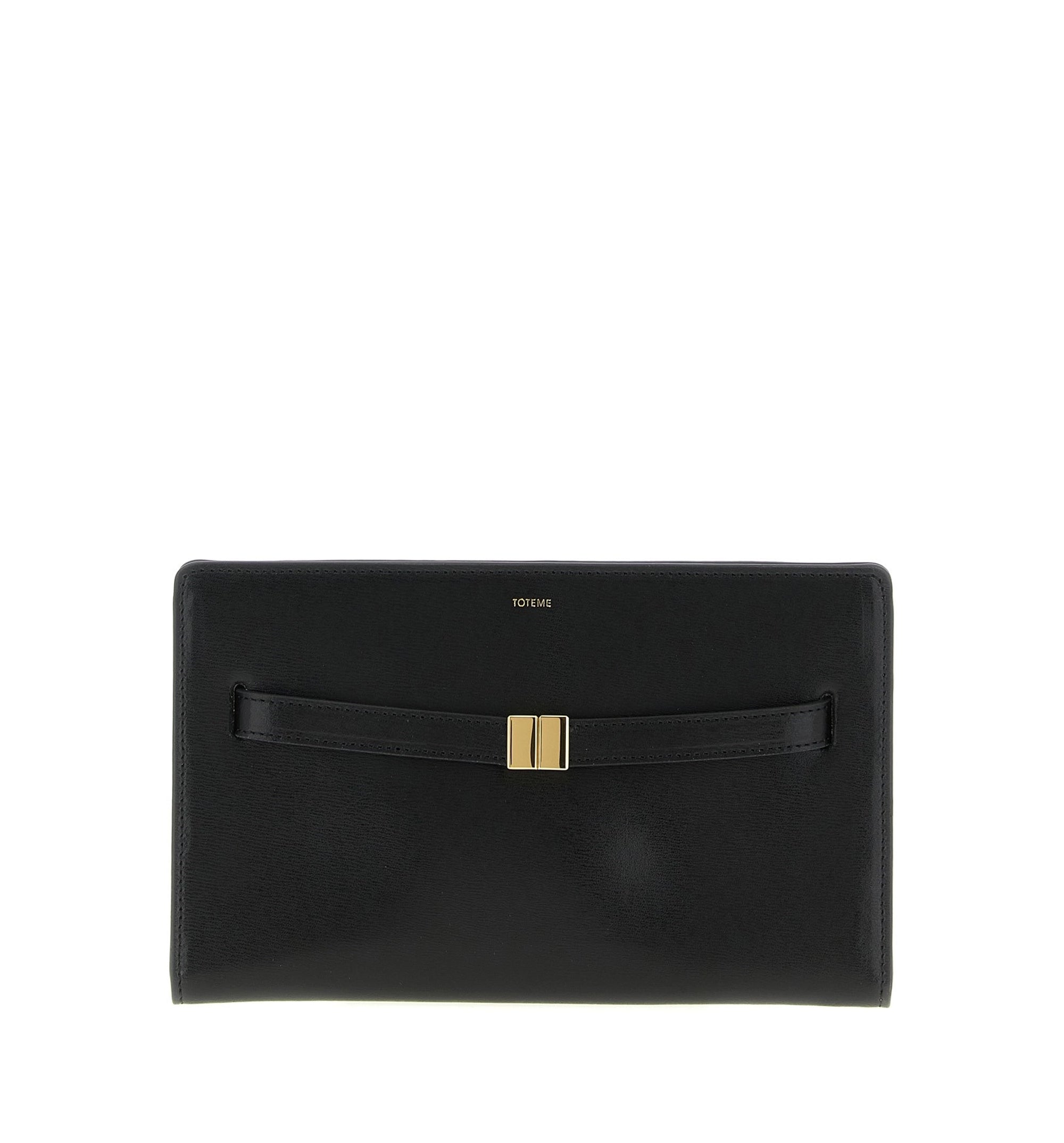 Belted Leather Clutch