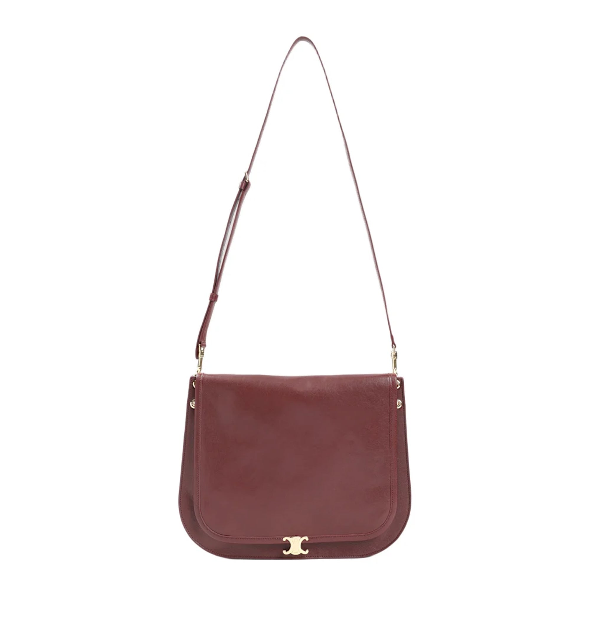 Soft Triomphe Besace In Supple Shiny Lambskin