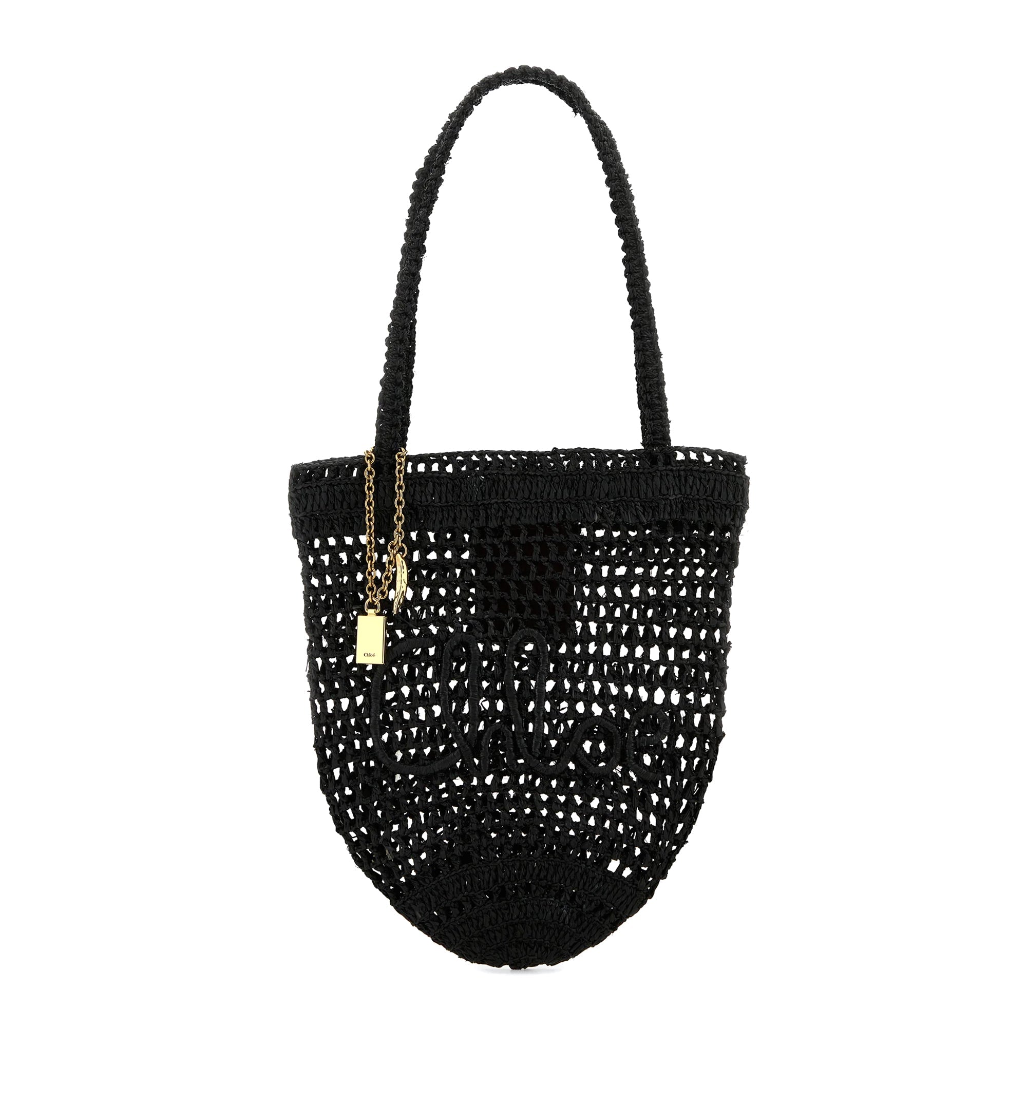 Small Summer Banana tote bag in raffia