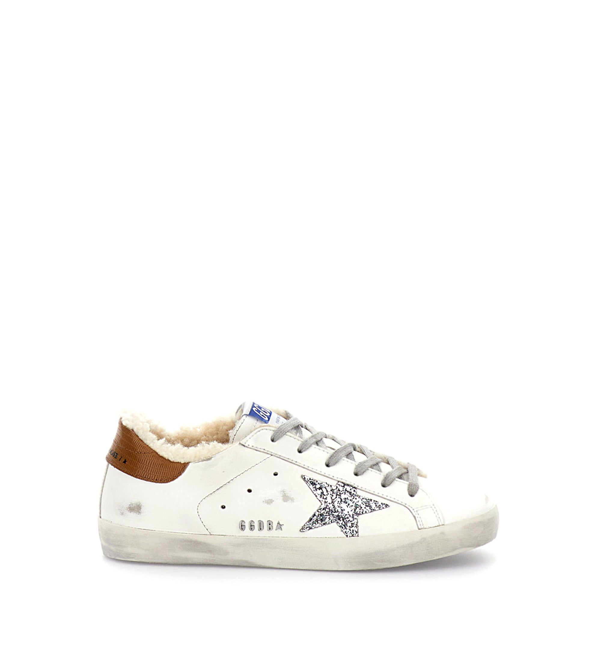 Super-star With Shearling Lining And Silver Glitter Star