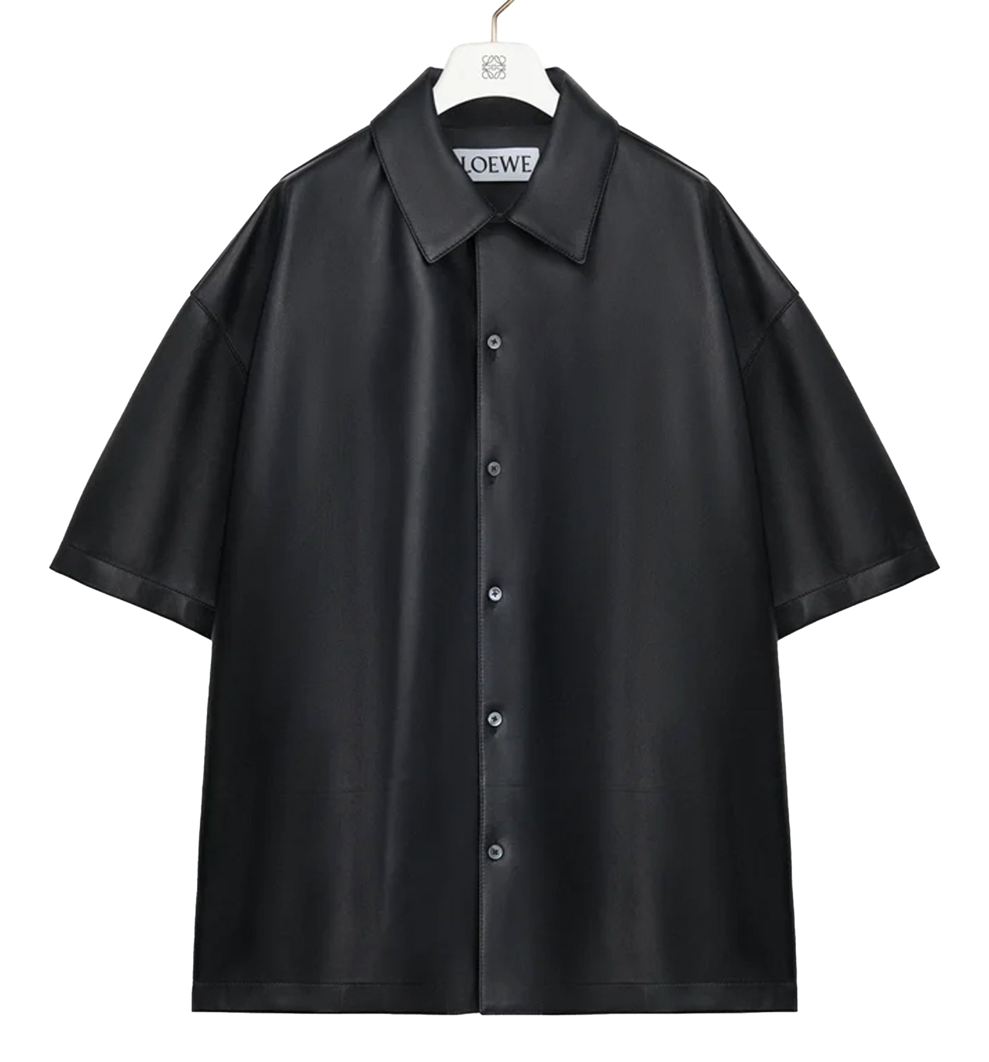 Short Sleeve Shirt In Nappa Lambskin