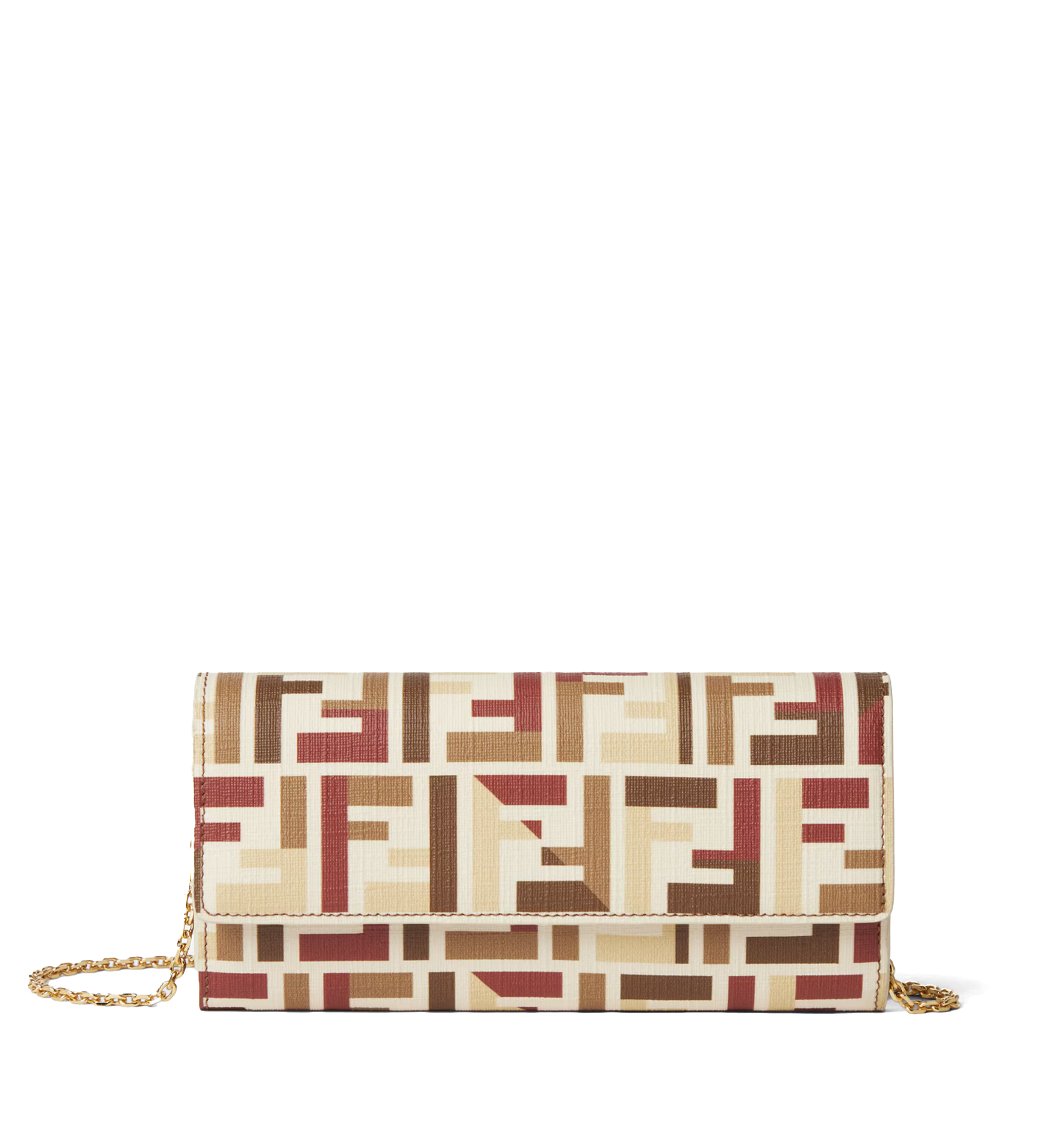 FF Fabric Fendi Roma Continental Wallet With Chain