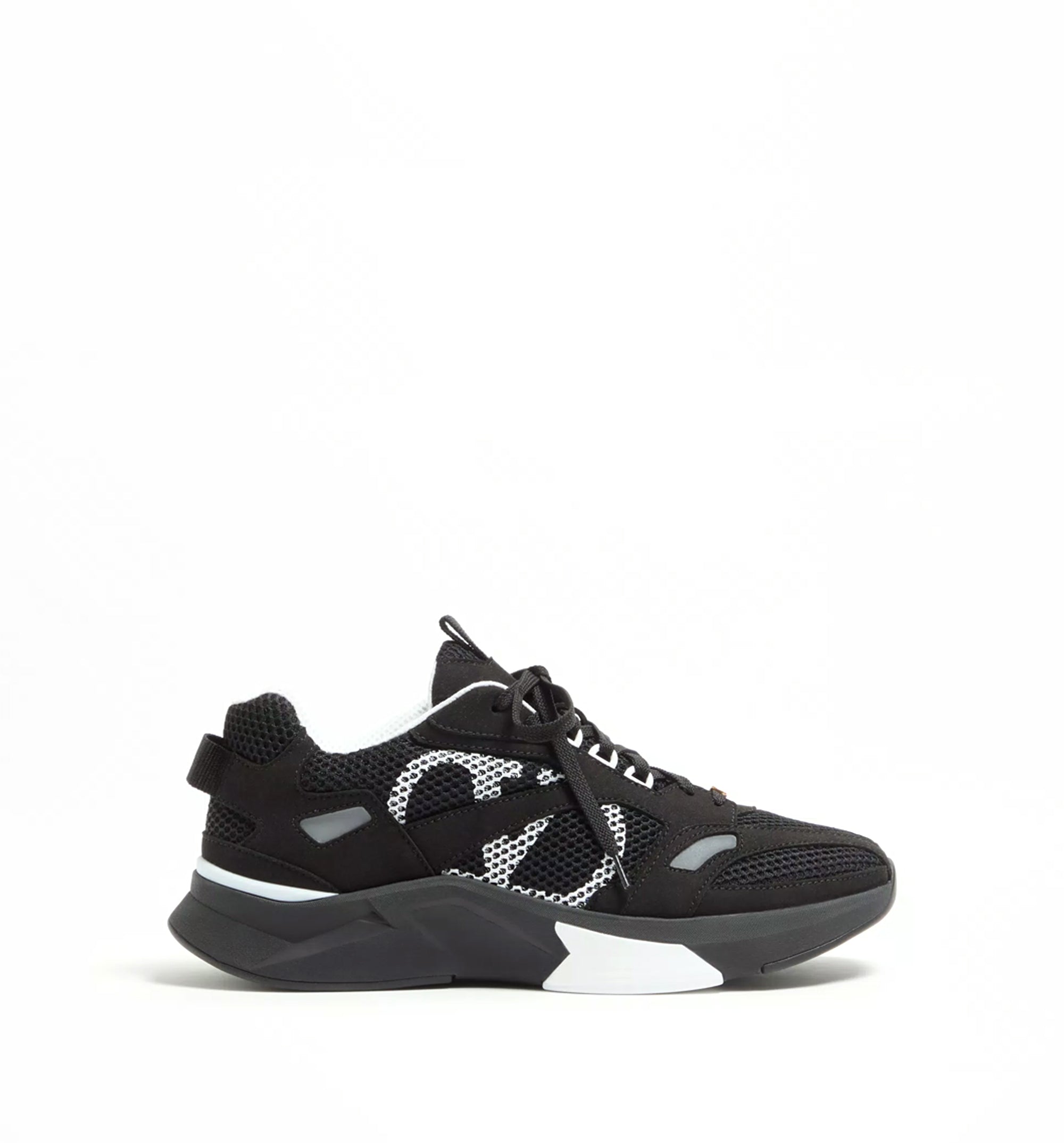 Demivee Trainer In Mesh Fabric With Suede Inserts