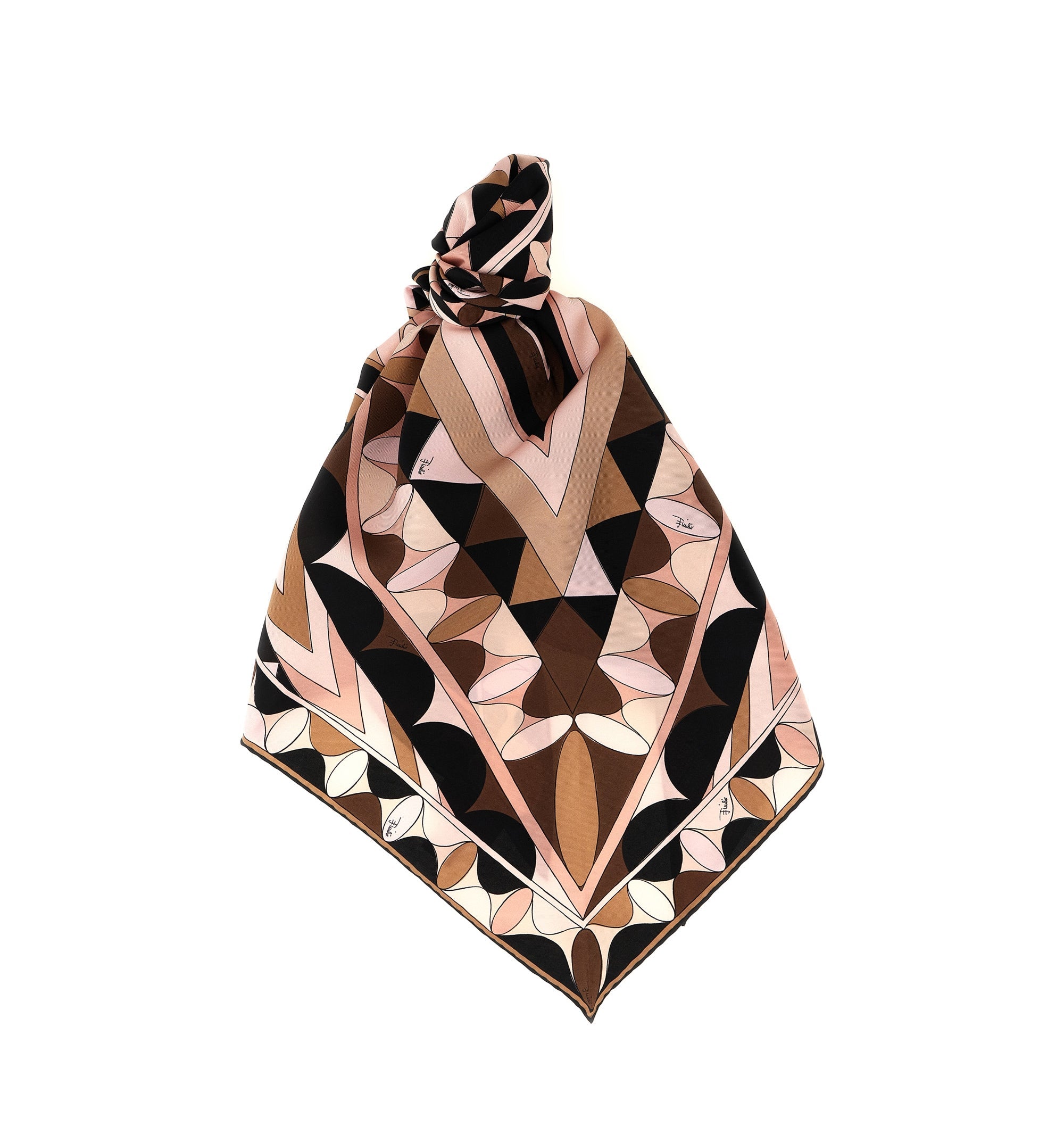 Manuba Print Silk Triangle Scarf