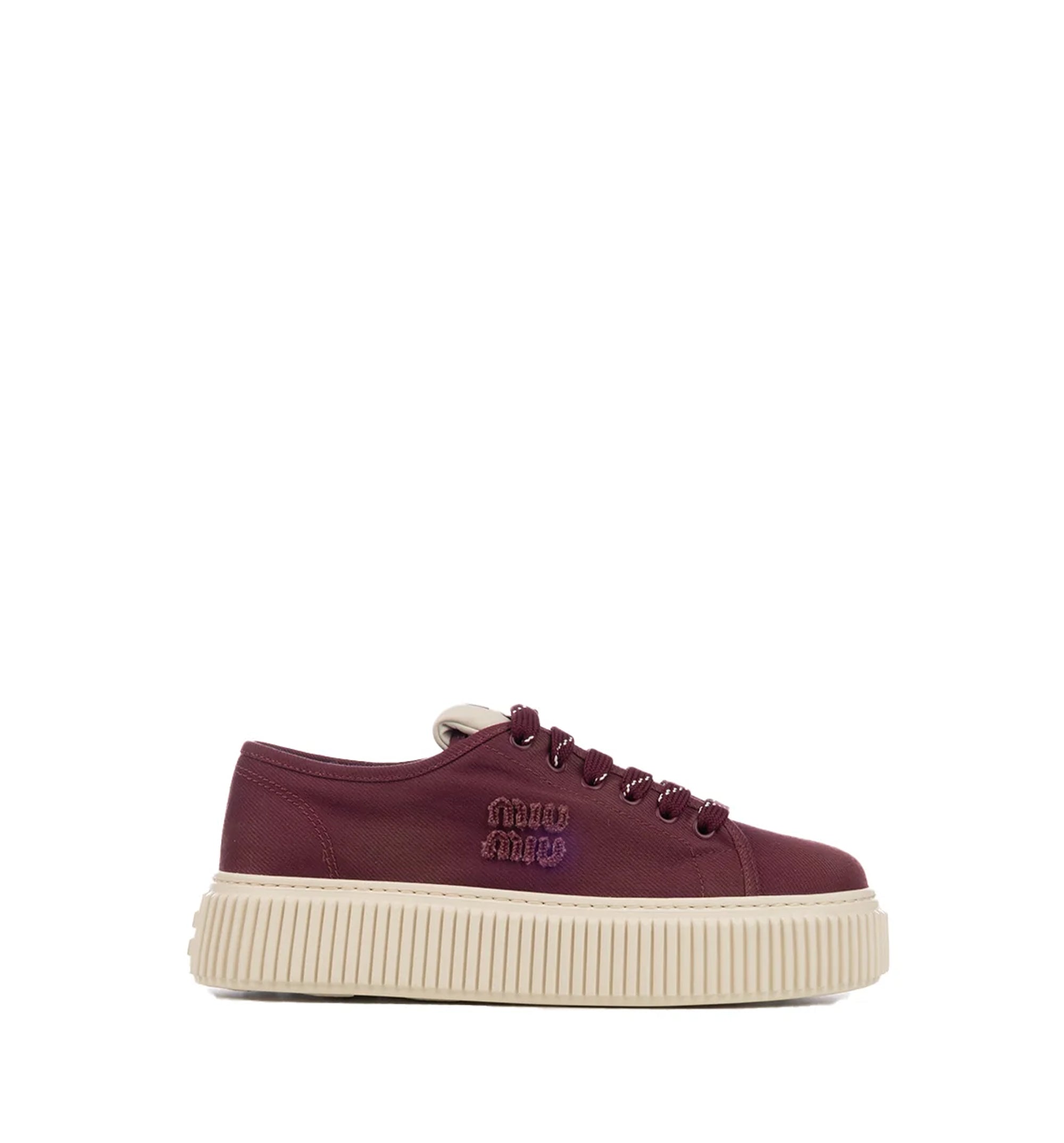 Denim sneakers with logo