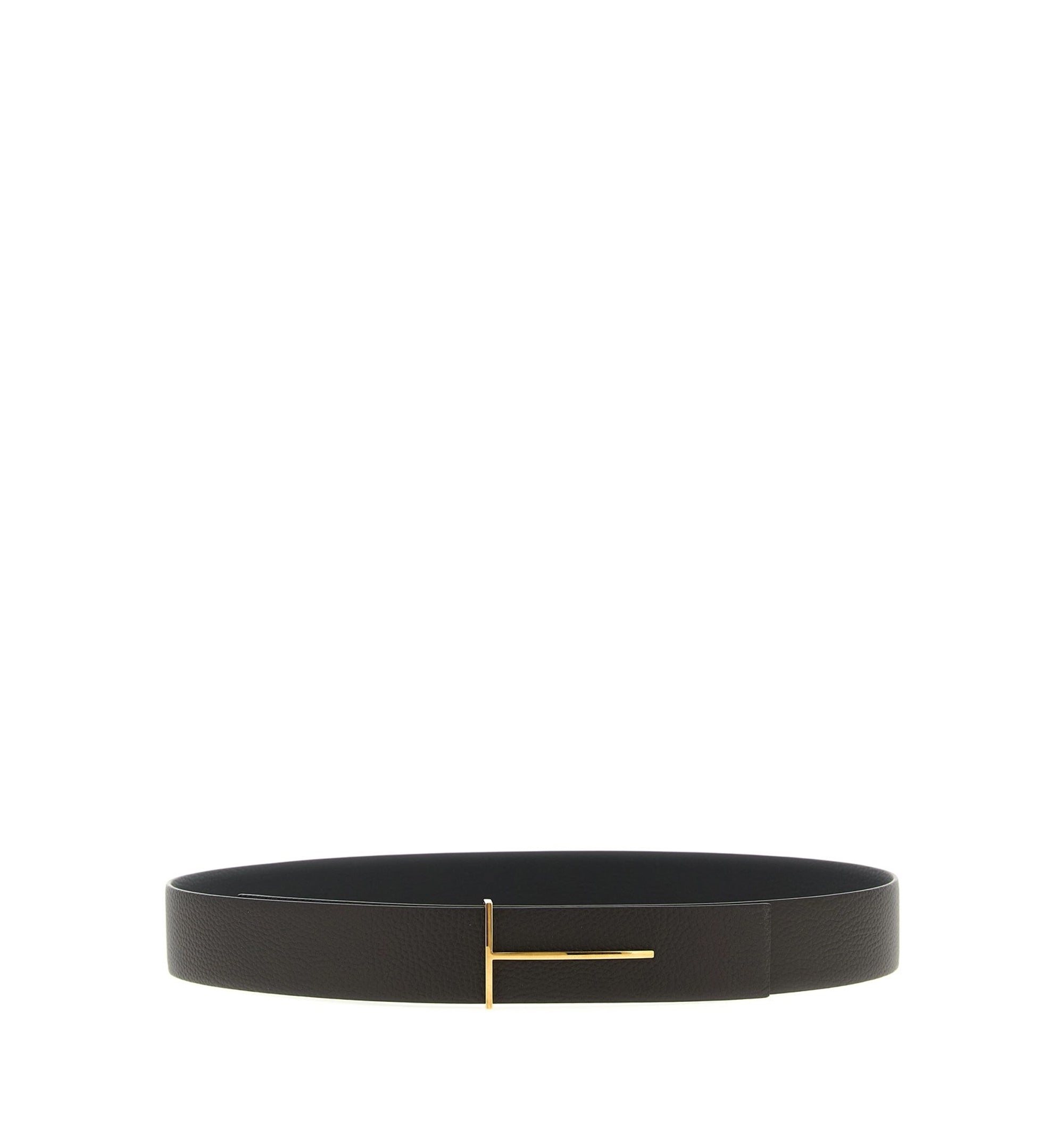Grain Leather Slim T Reversible Belt