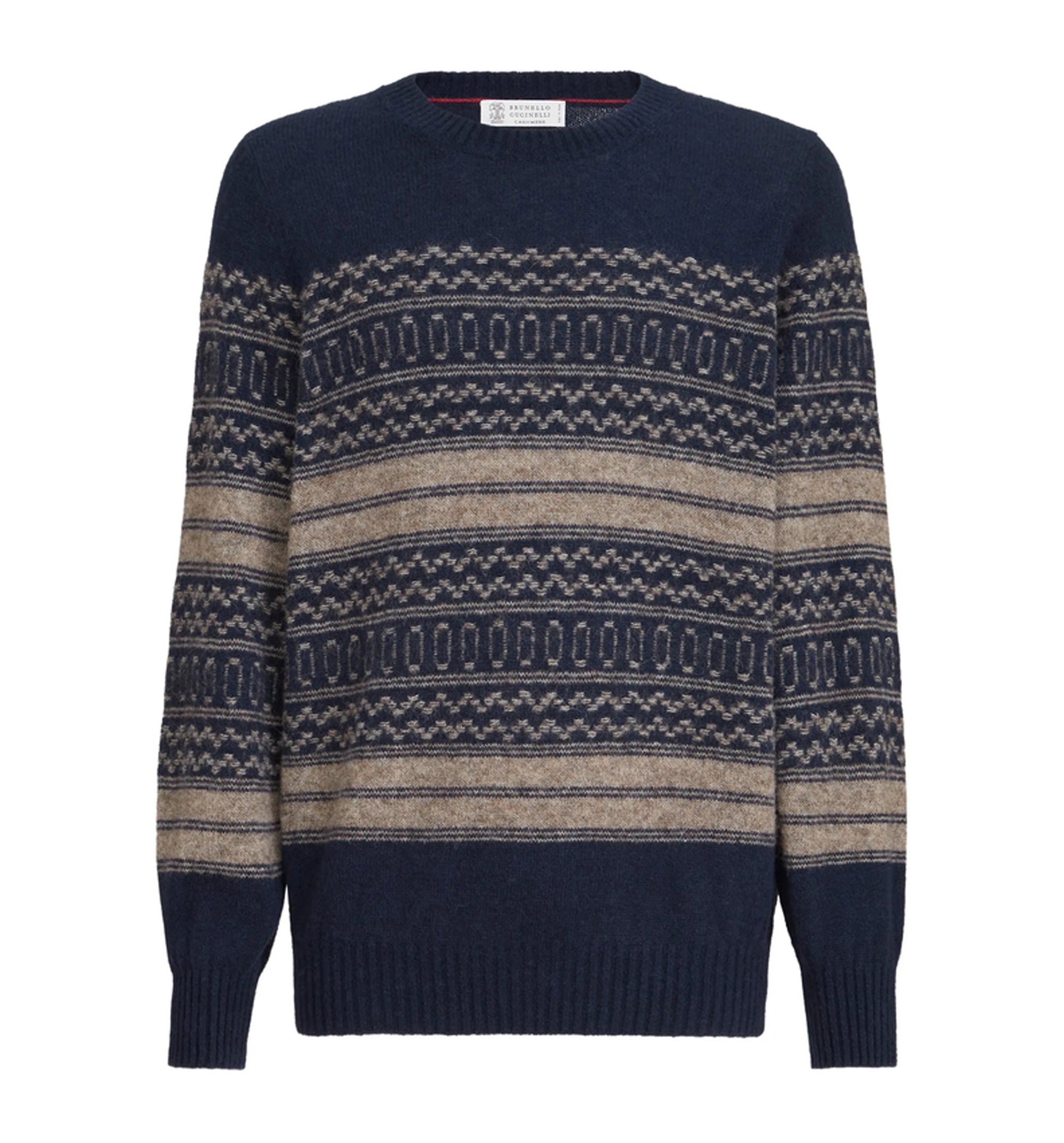 Alpaca, cashmere and wool nordic jacquard sweater