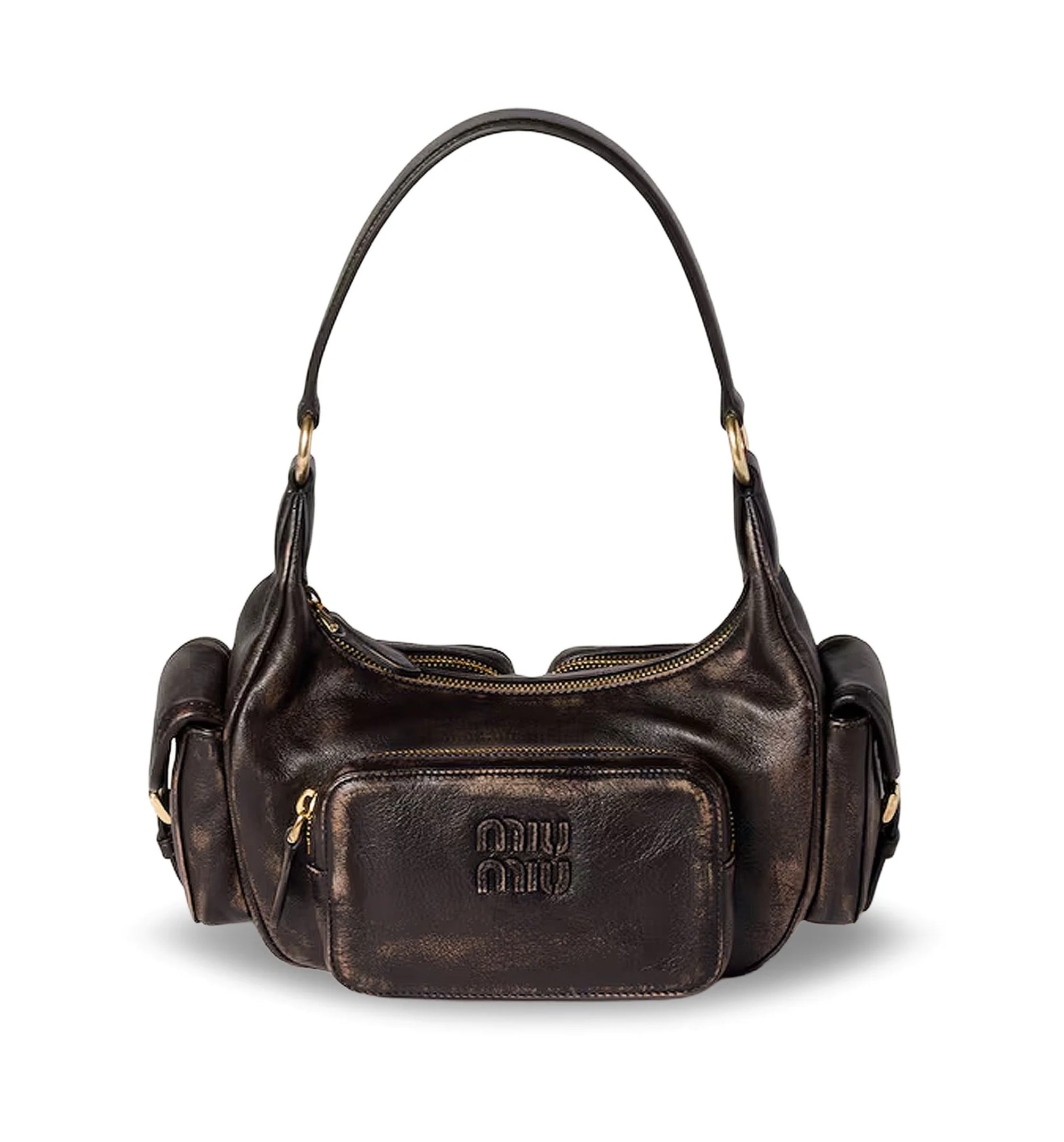 Pocket Leather Shoulder Bag