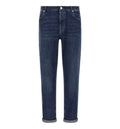 Logo Embroidery Stretch Jeans