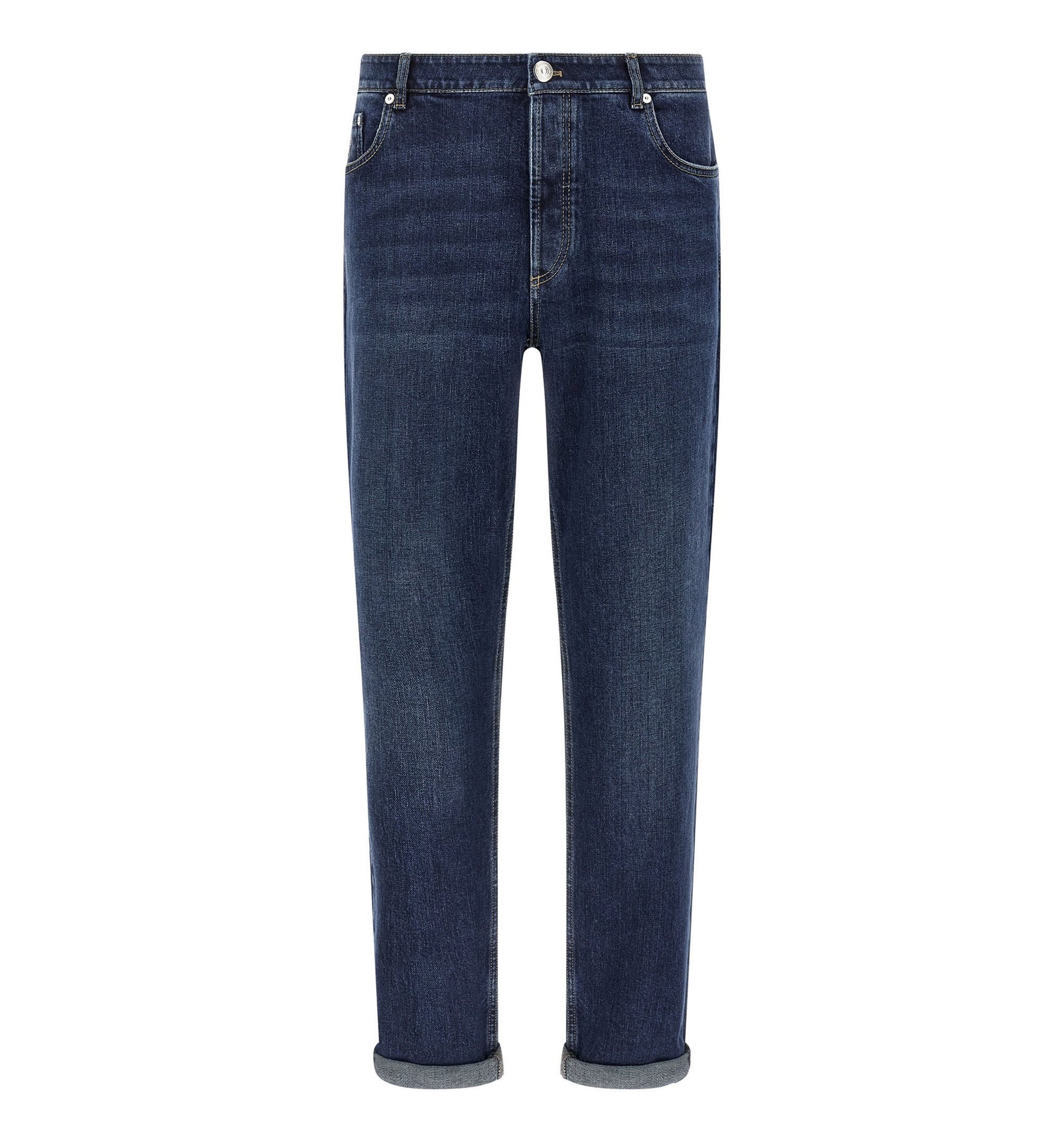 Logo Embroidery Stretch Jeans