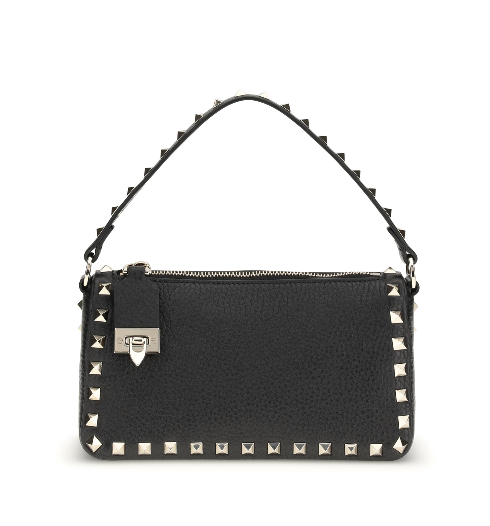 Small Rockstud Grainy Calfskin Crossbody Bag
