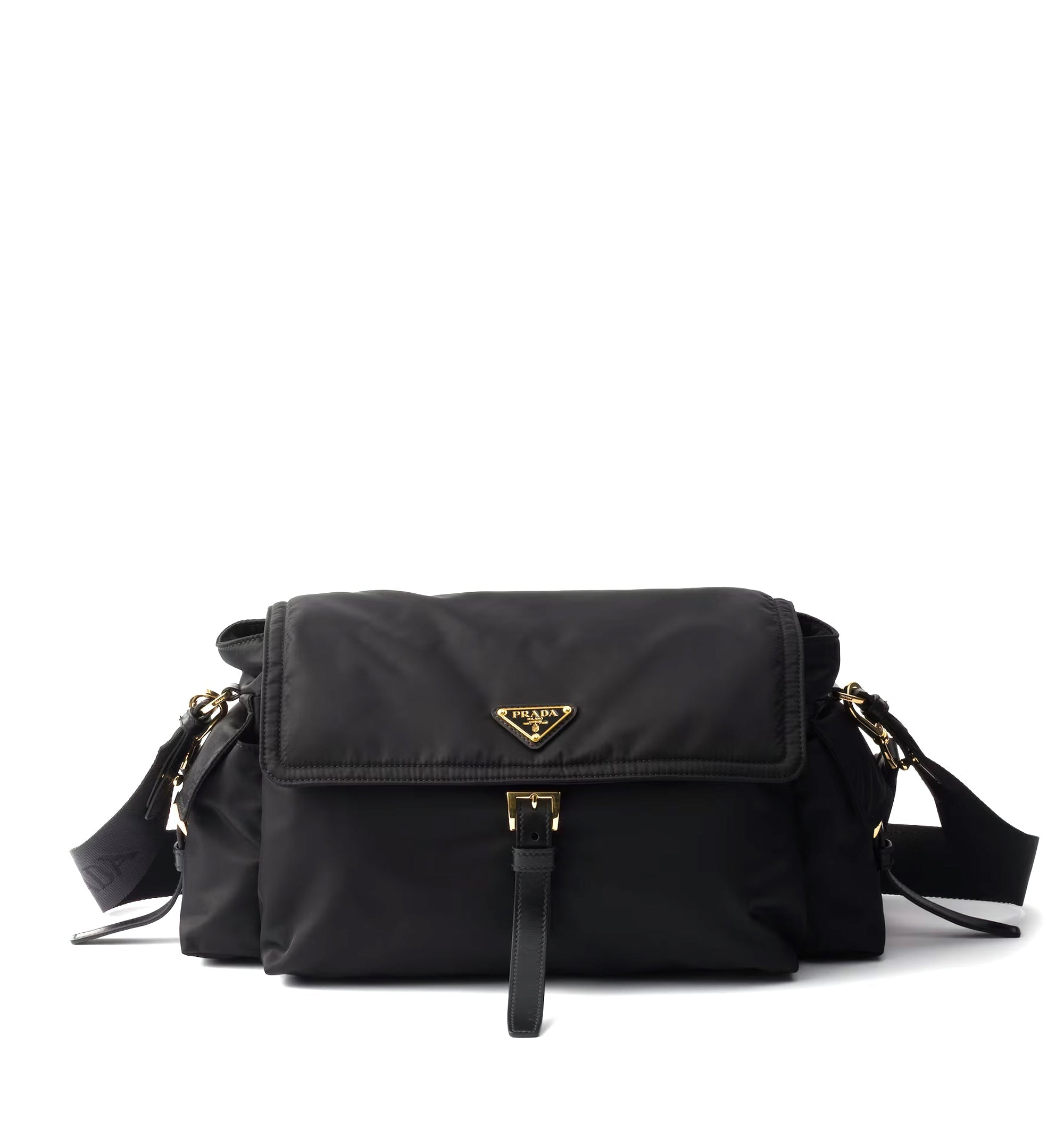Explore Large Re-nylon Shoulder Bag With Flap