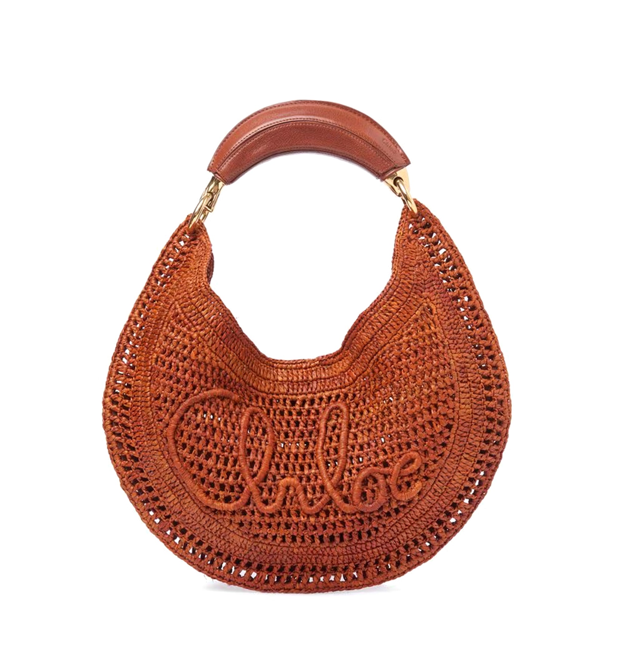Summer Banana Hobo Bag In Raffia