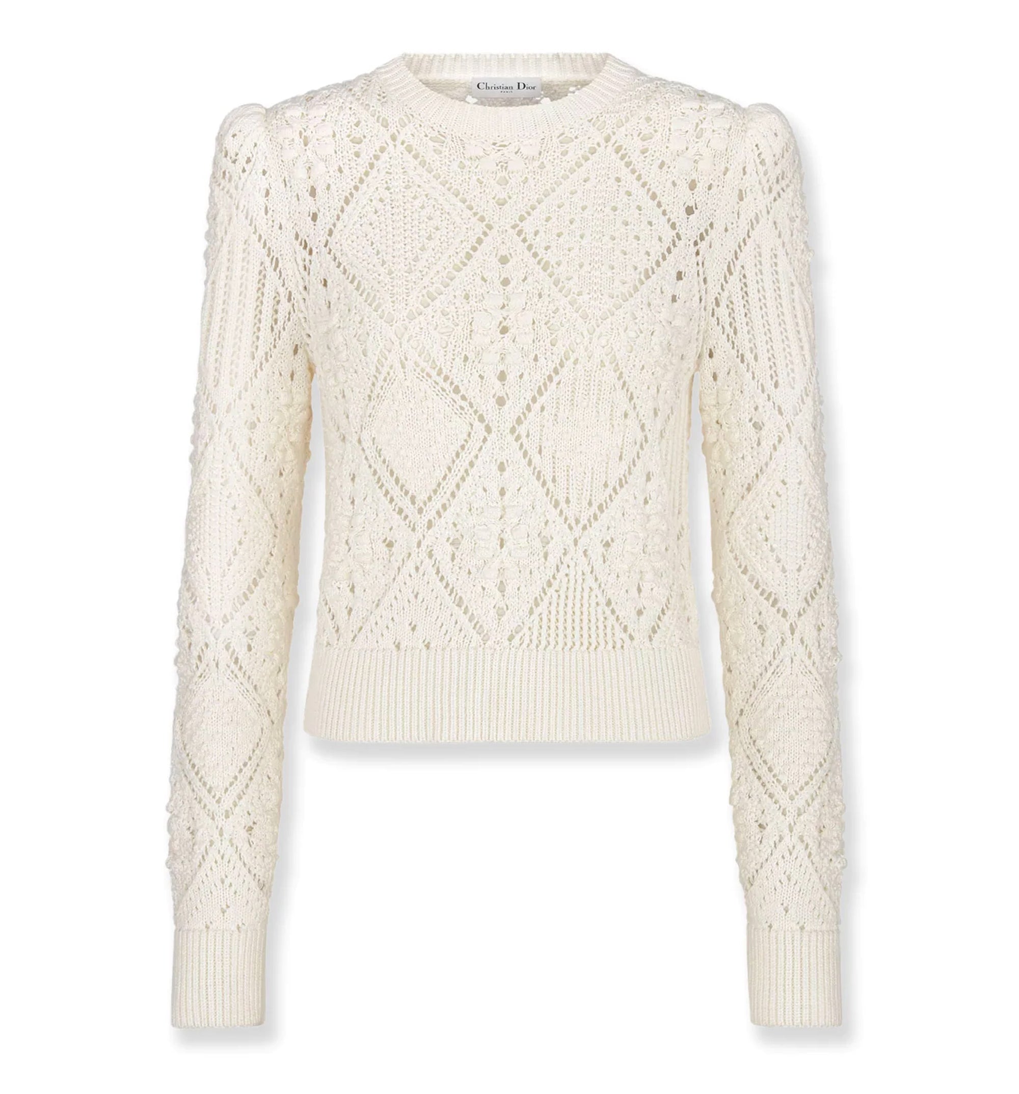 Openwork Cotton Knit Sweater