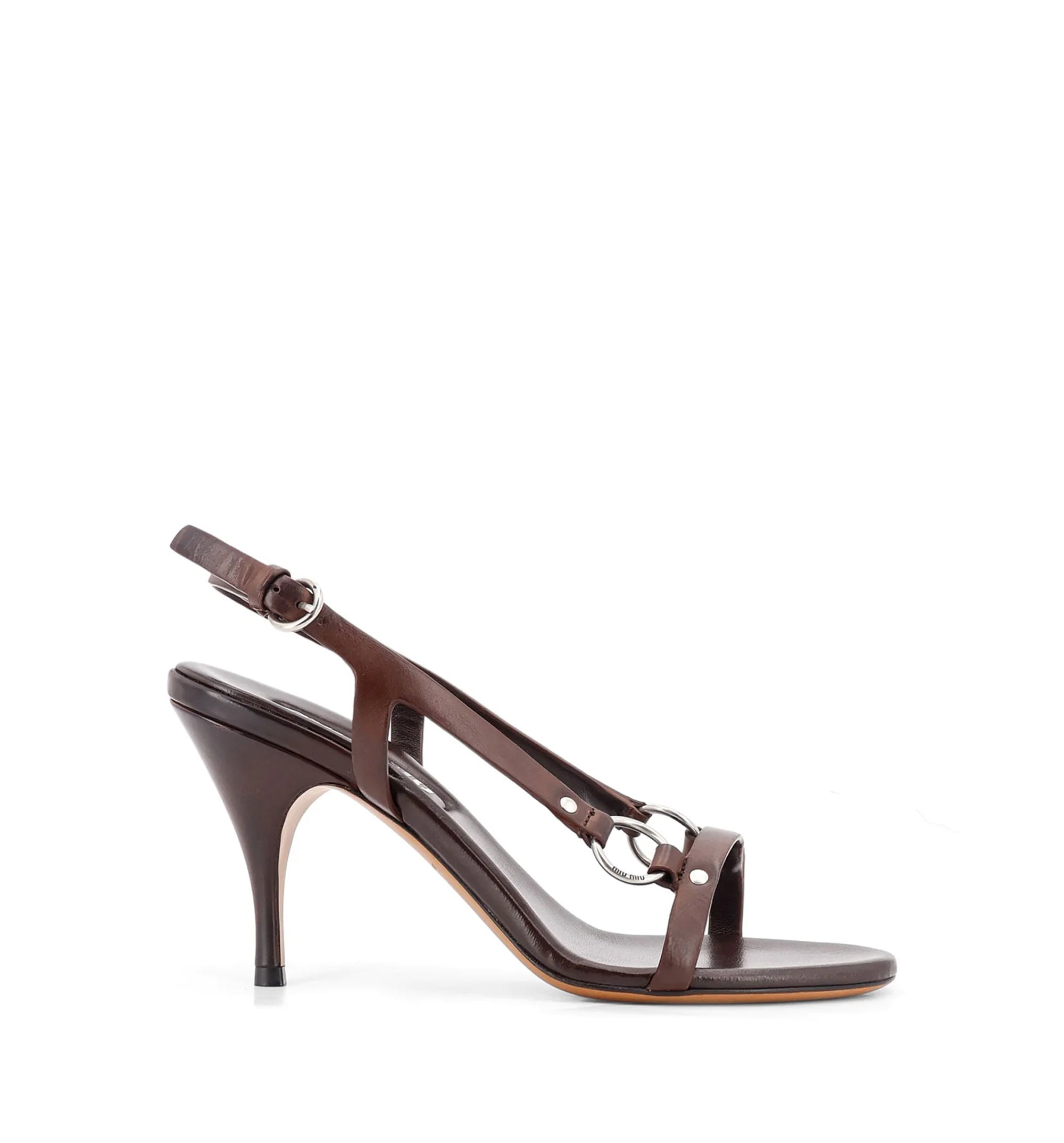 Leather Sandals With Metal Detail