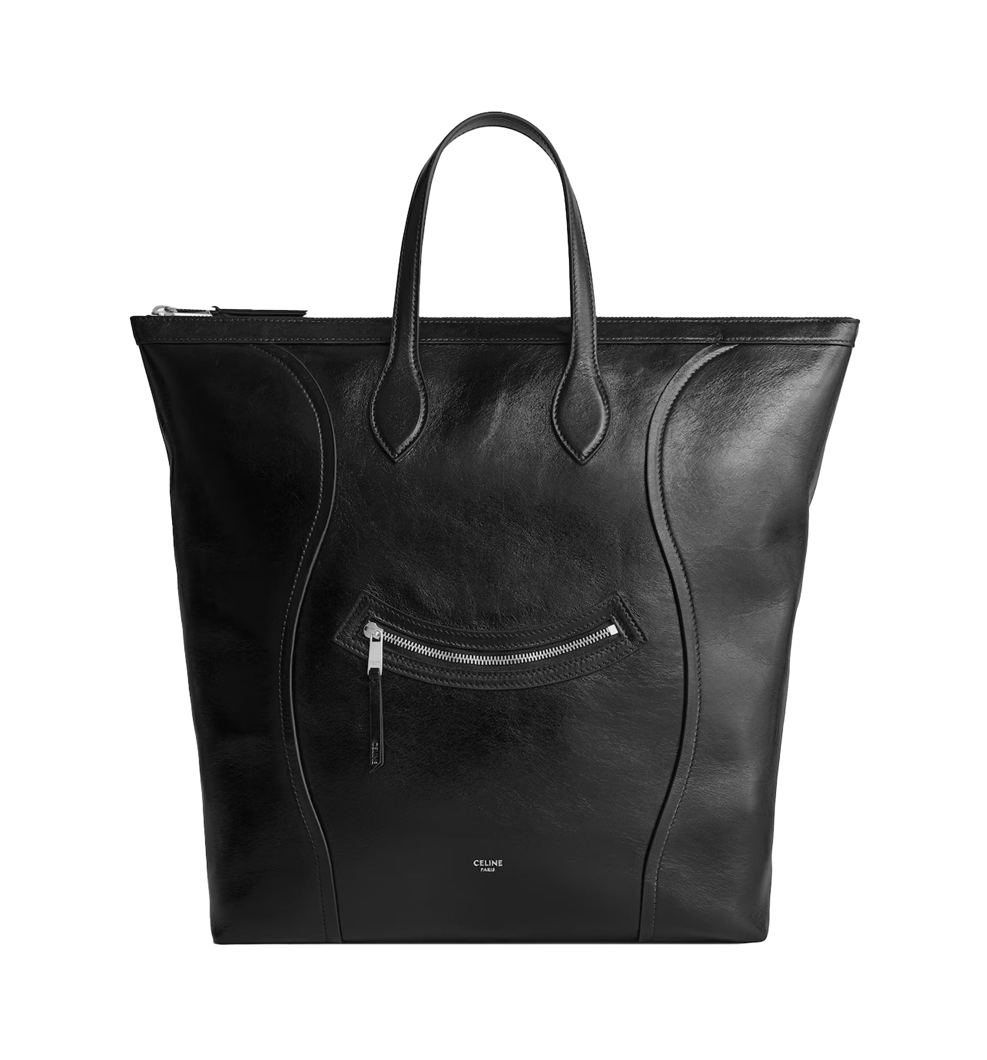 Vertical Cabas Luggage In Shiny Calfskin