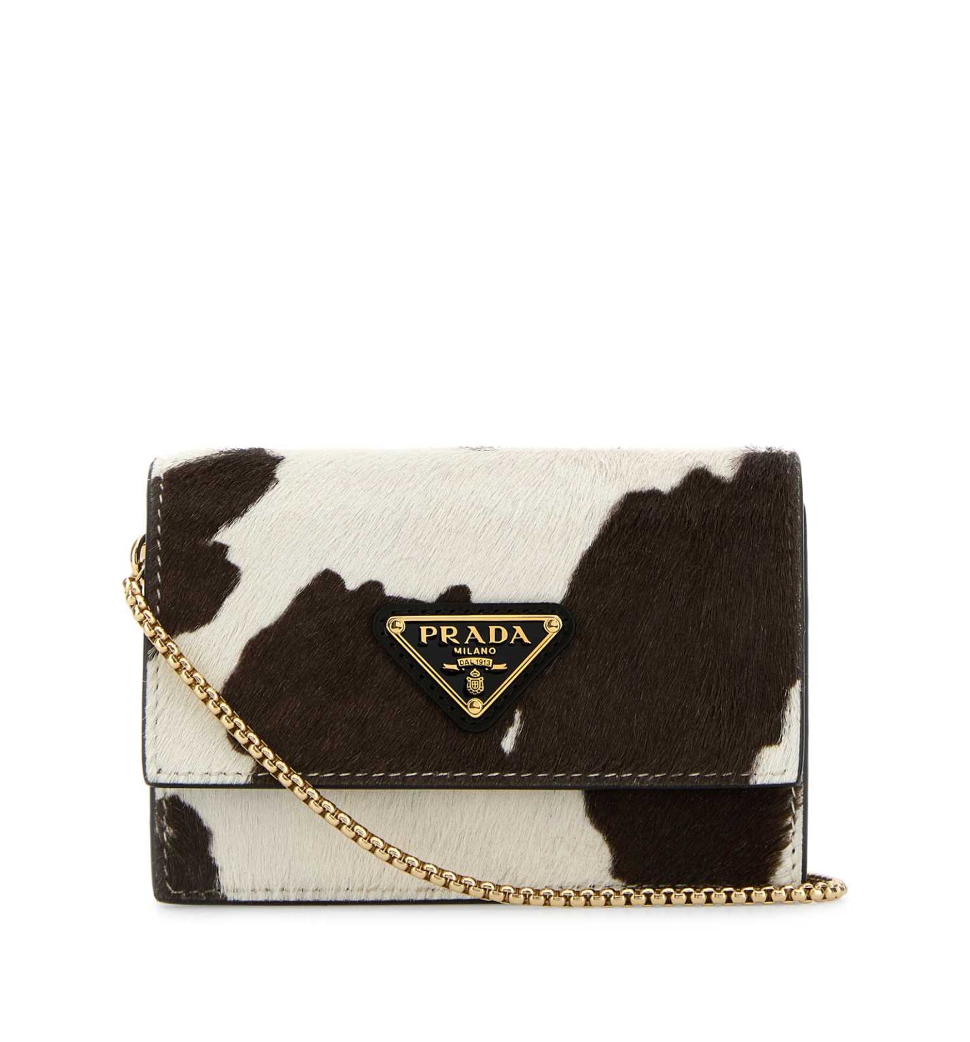 Printed Leather Card Holder With Shoulder Strap