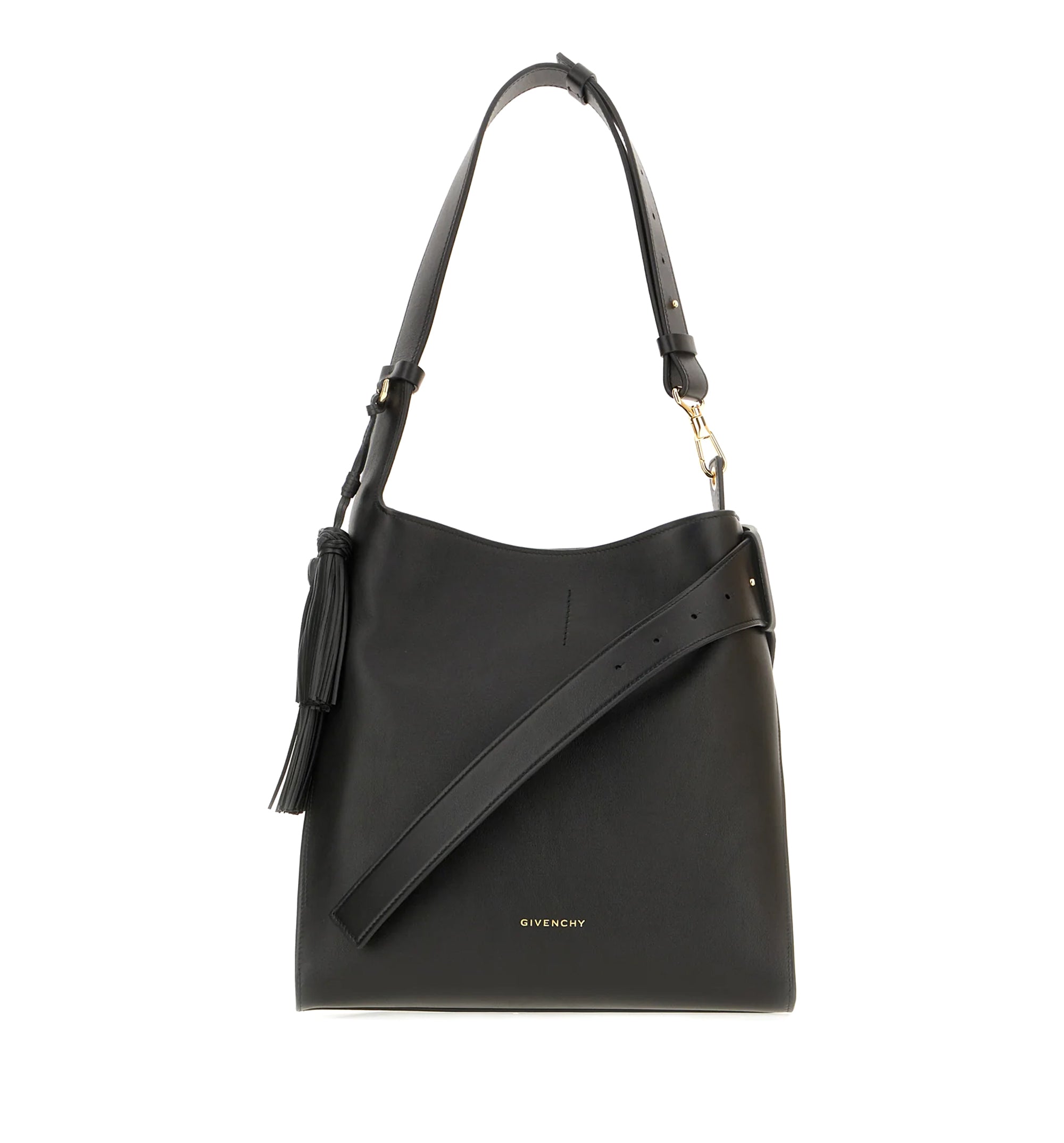 Medium Belted Hobo Bag In Leather