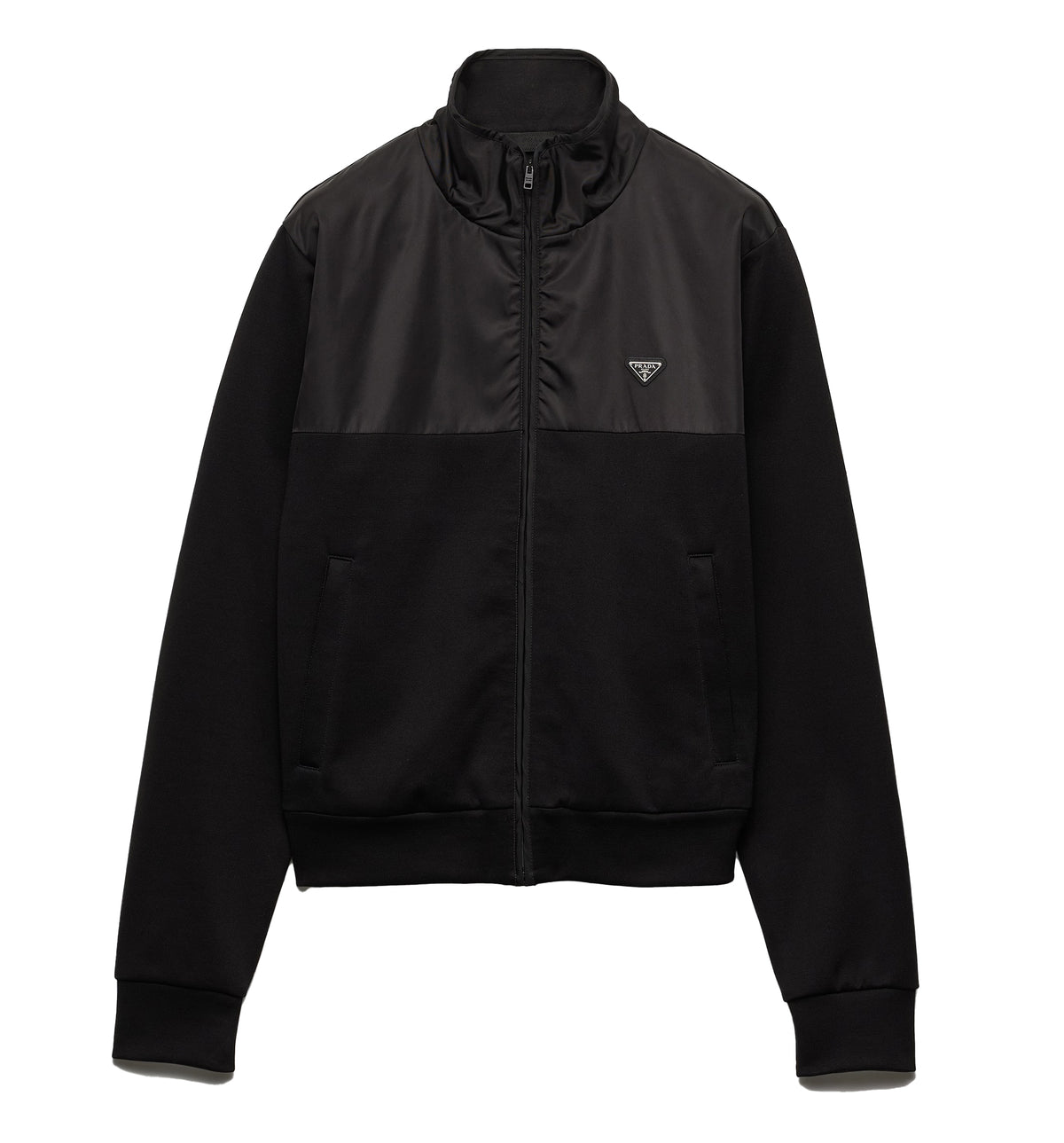 Fleece Zip Sweatshirt With Re-Nylon Details