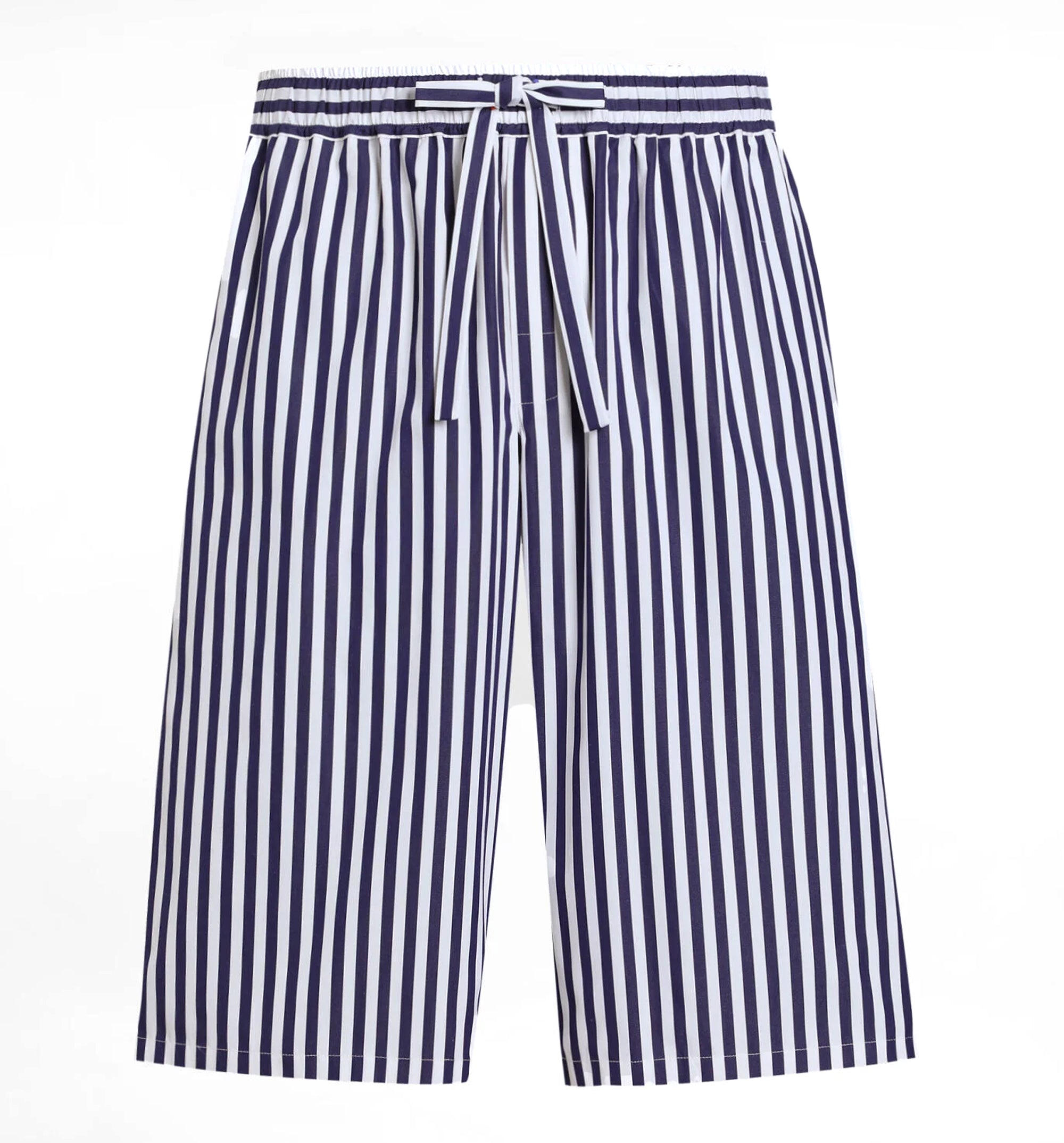 Striped Poplin Vanity Bermuda Shorts