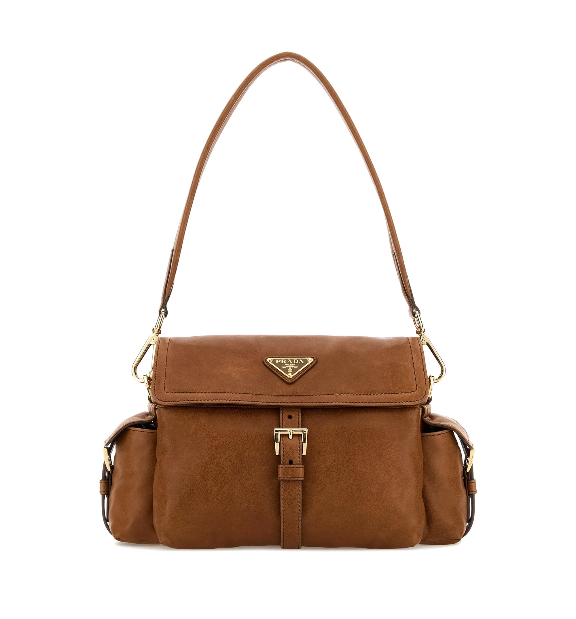 Explore Medium Nappa Leather Shoulder Bag With Flap