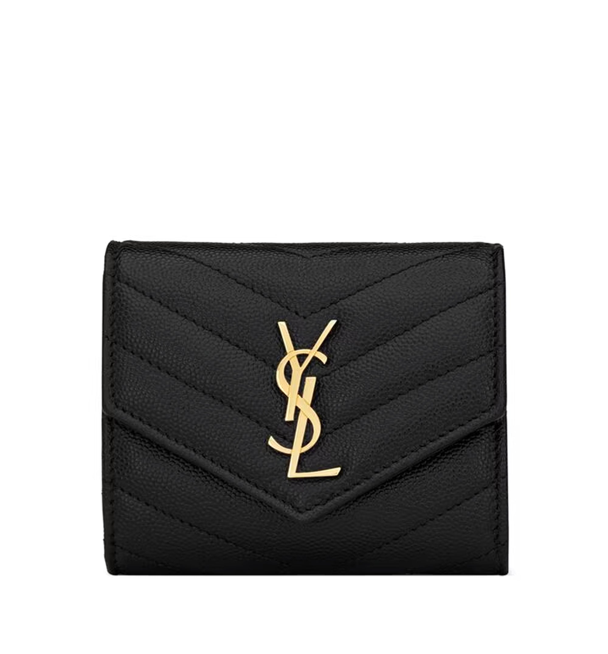 Cassandre Matelassé Multi-Folded Wallet In Grain De Poudre Leather