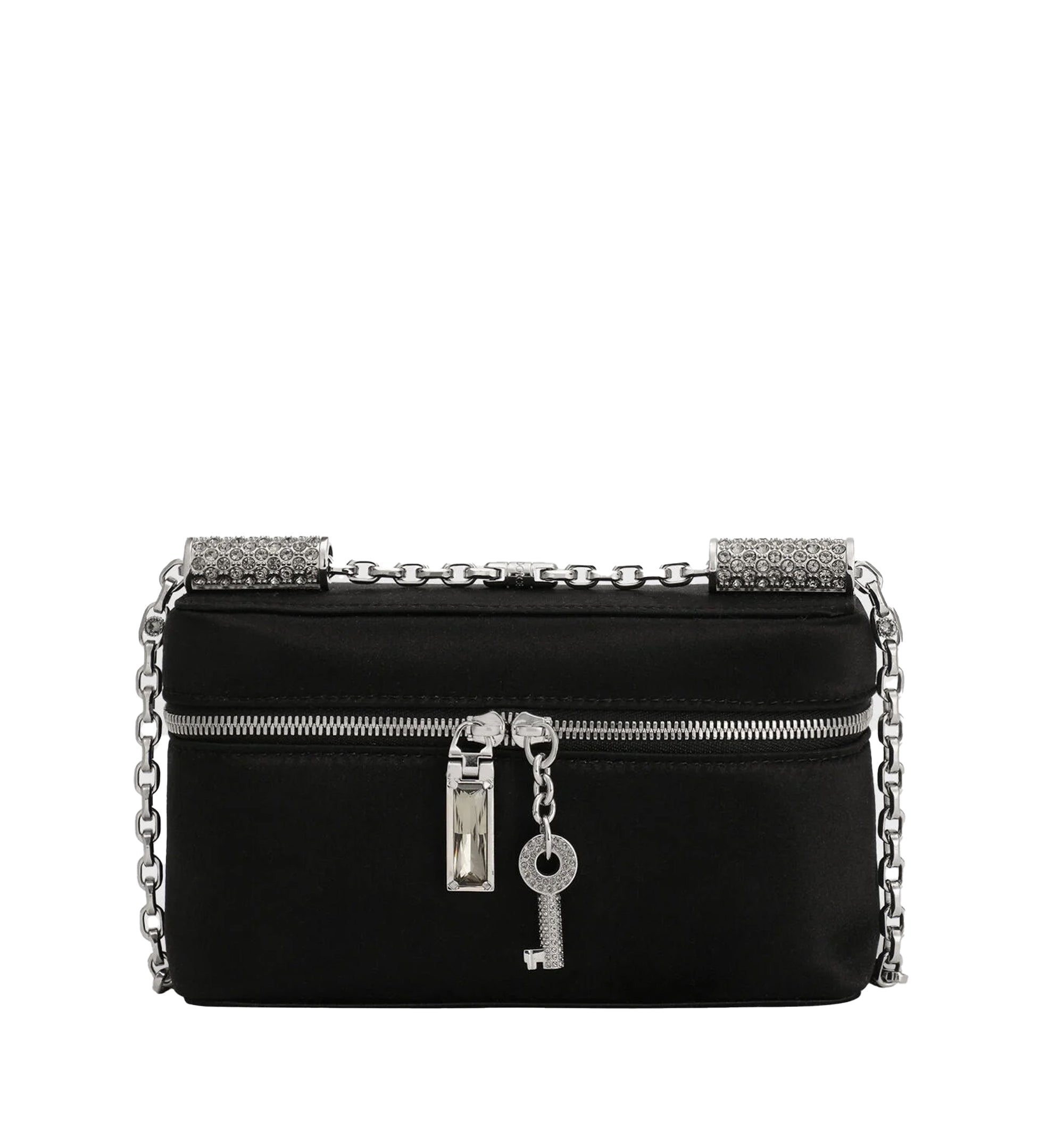Sicily Medium Satin And Pavé Tubes Shoulder Bag