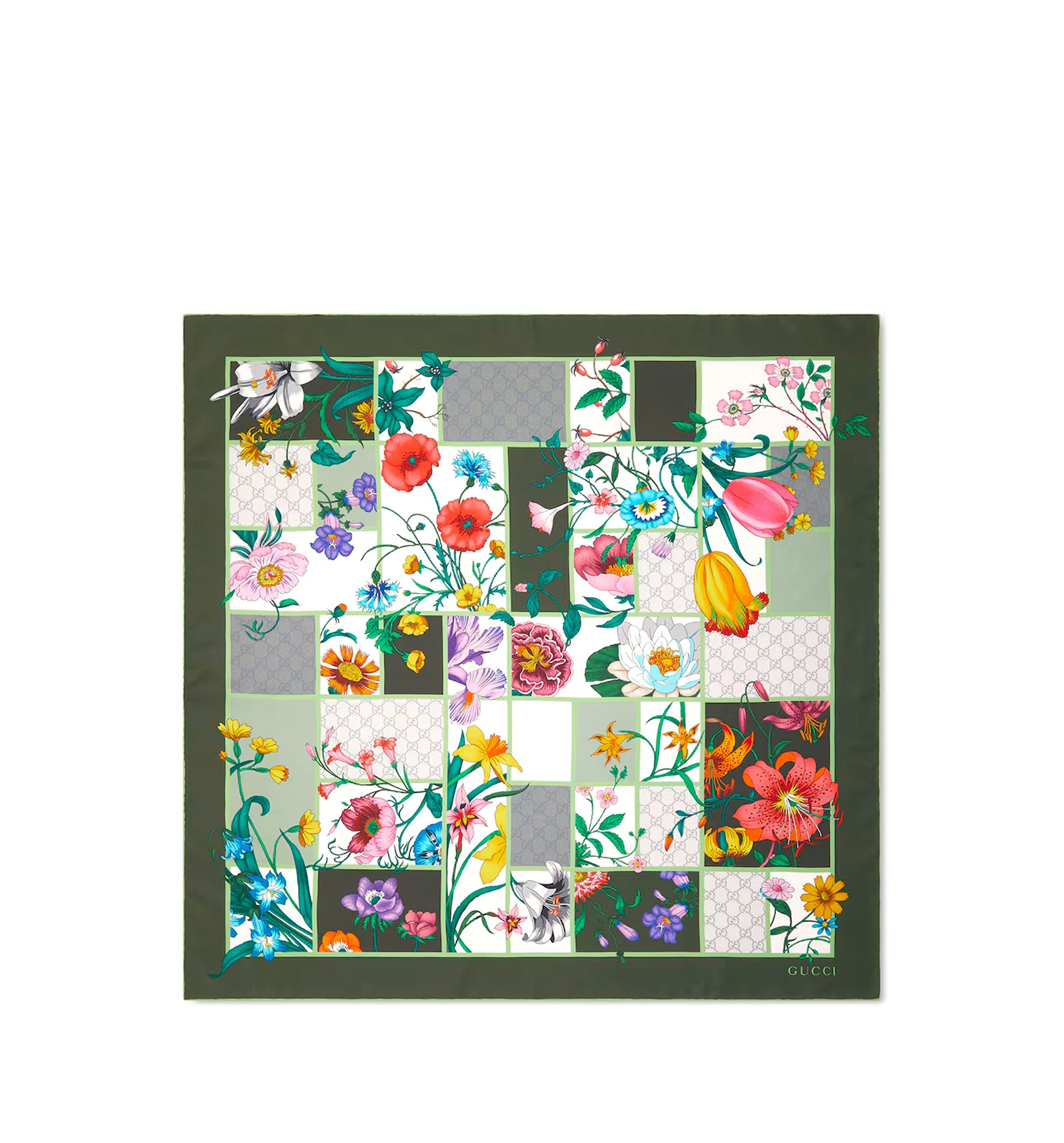 Printed silk twill carré