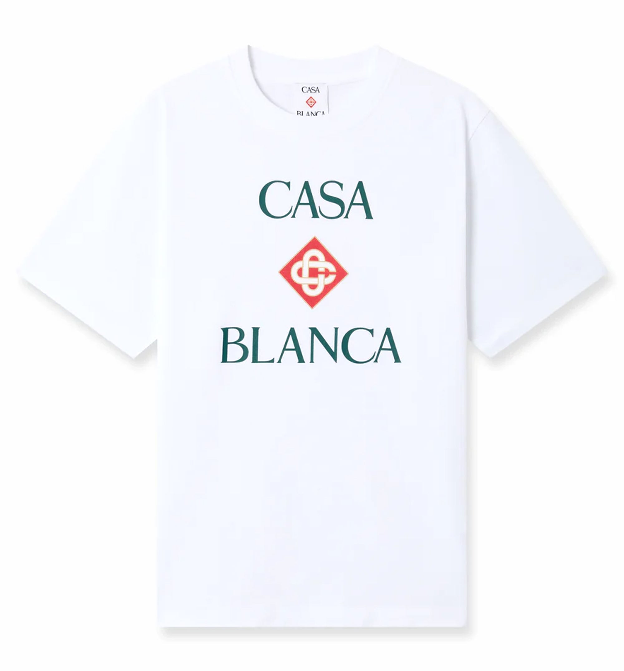 White Casablanca Diamond Logo Short Sleeve T-Shirt