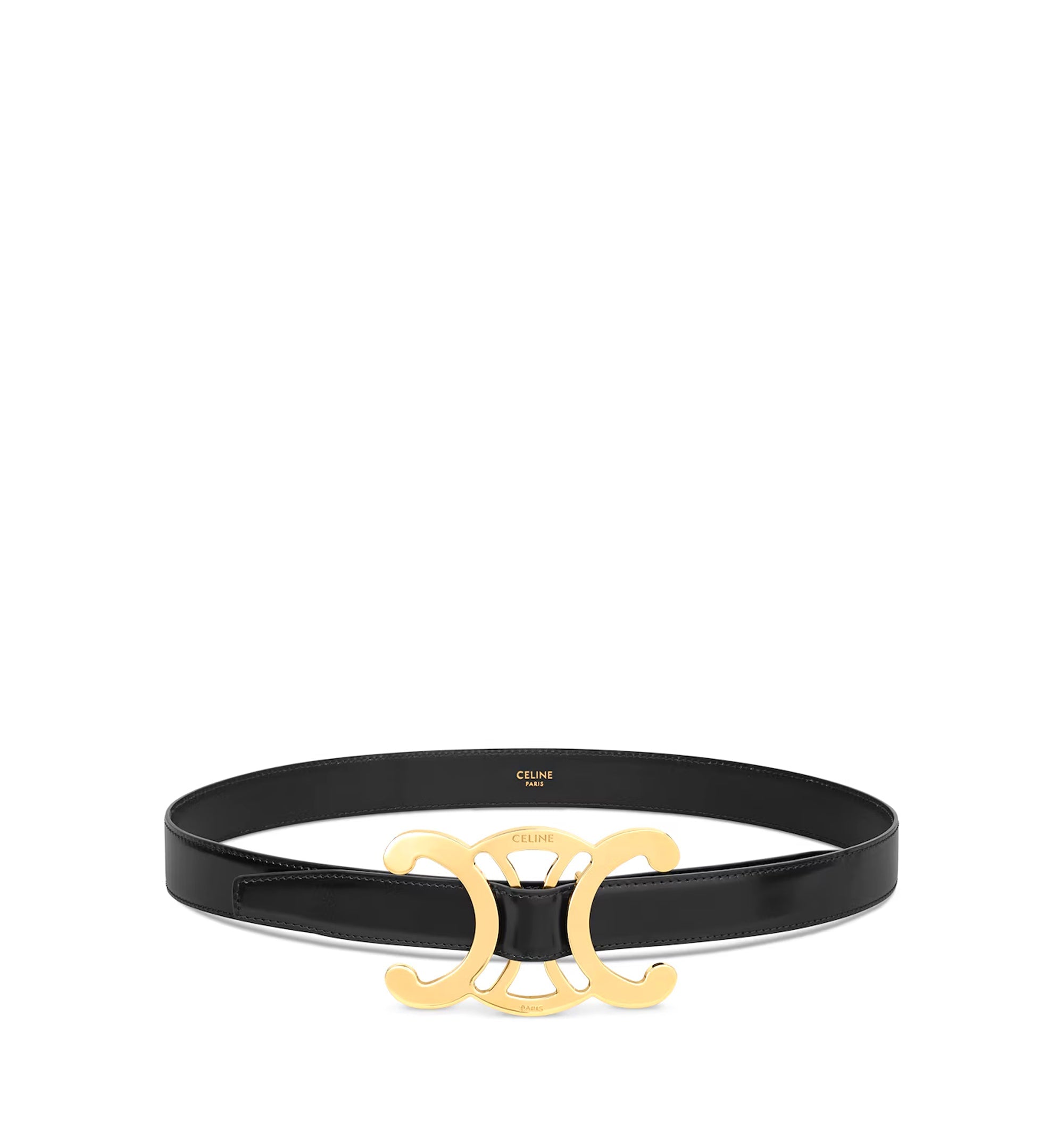 Leather belt with Triomphe logo