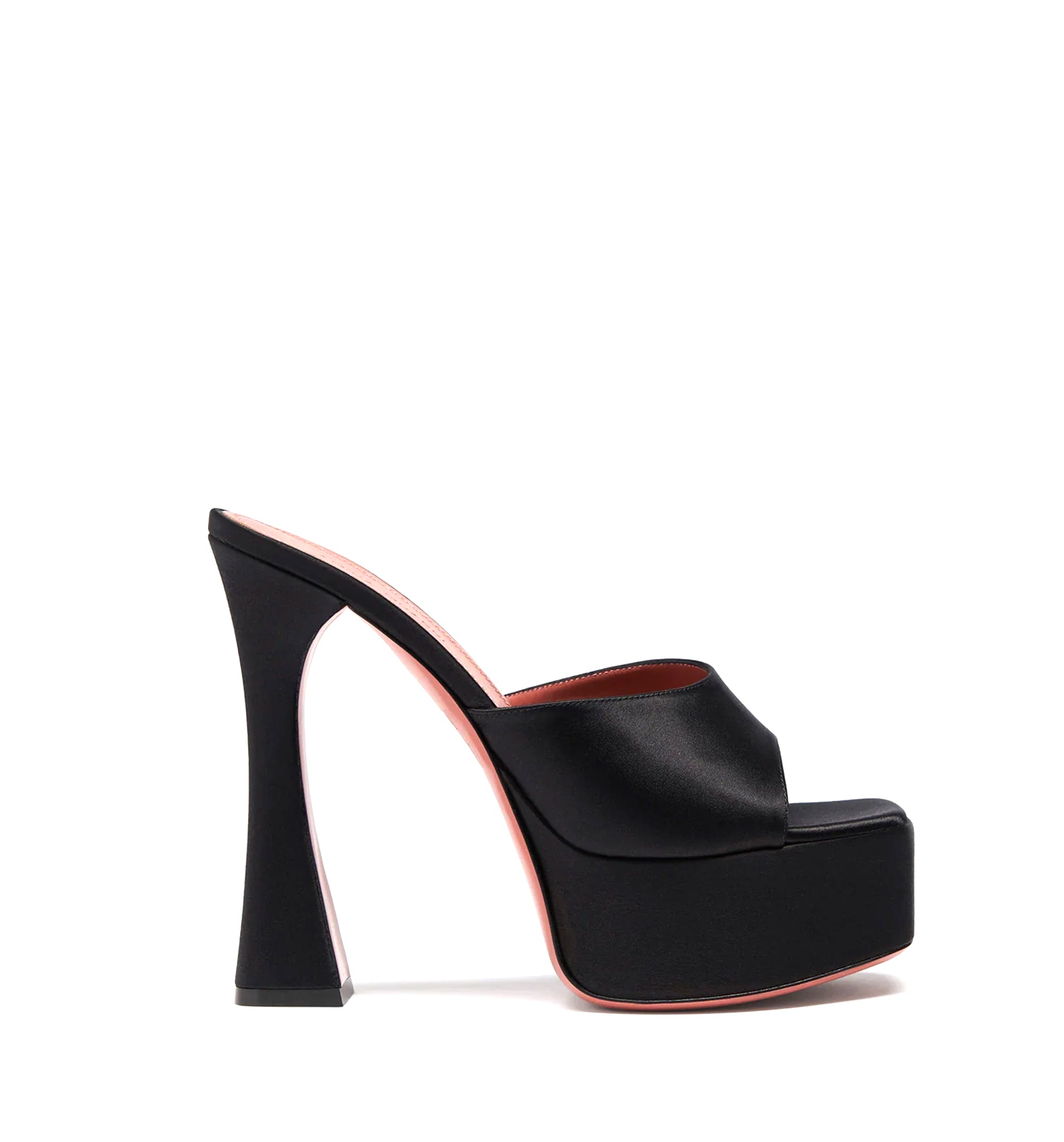 Dalida Plateau Slipper 140 Black Satin