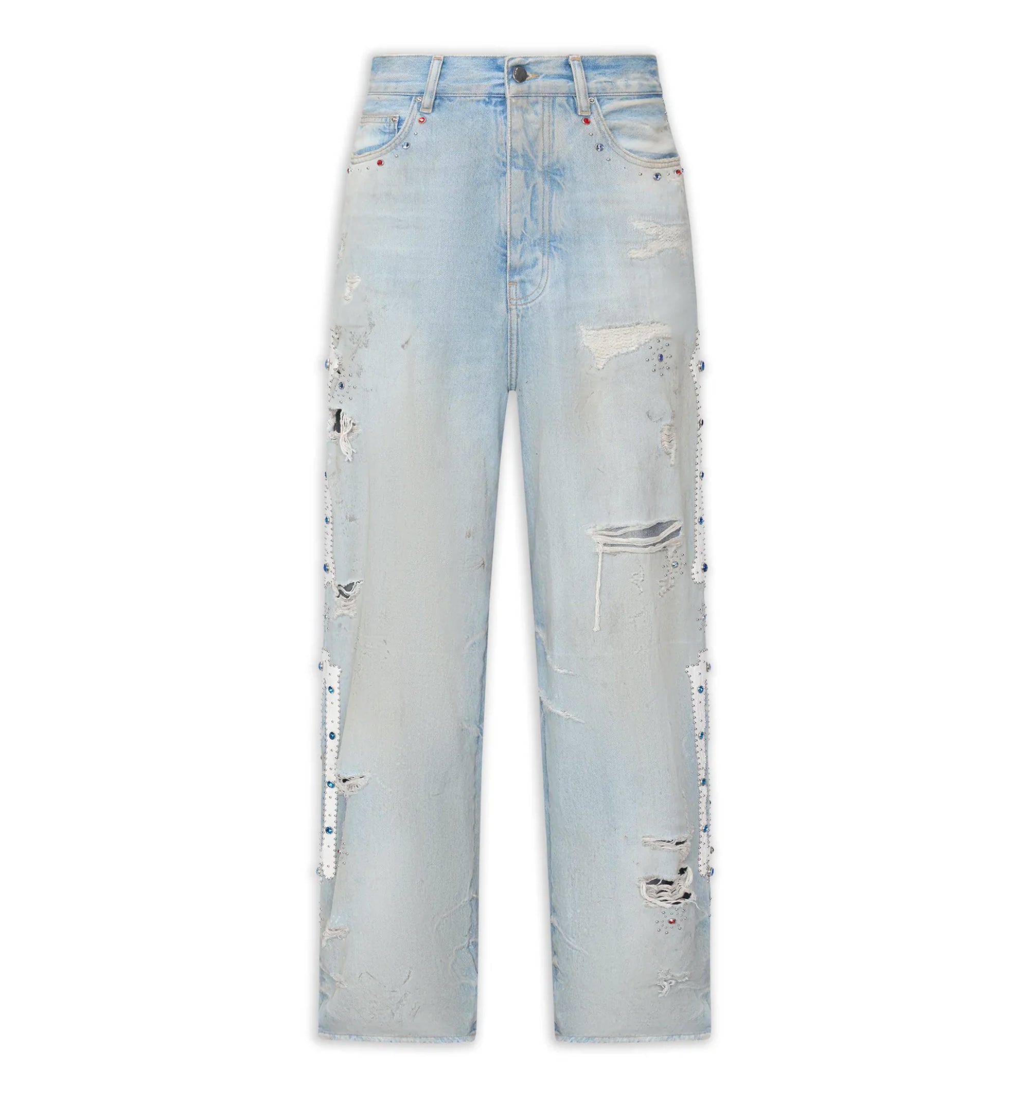 Bones Studded Baggy Jean