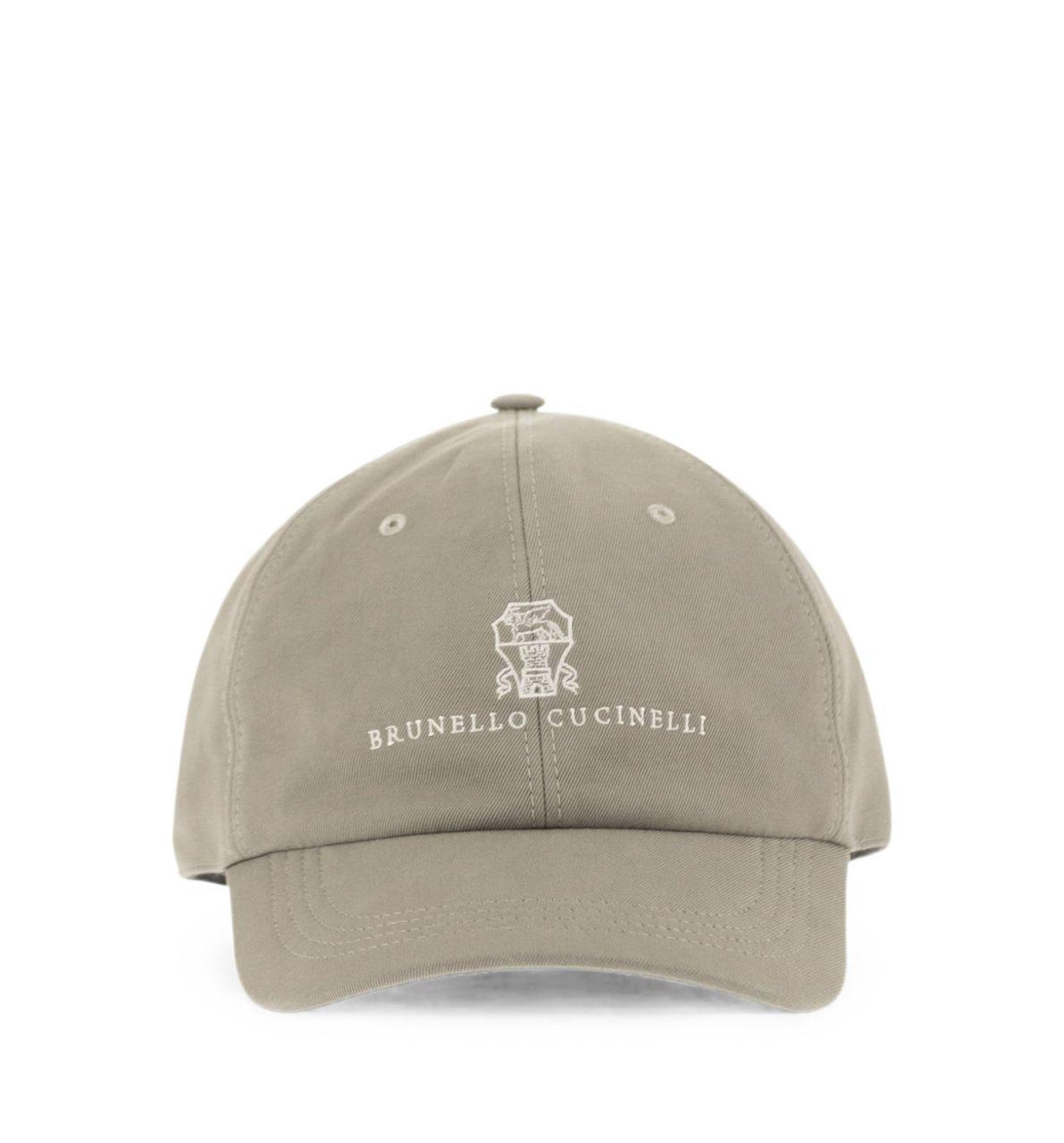 Garment-dyed twisted cotton gabardine baseball cap with embroidered logo
