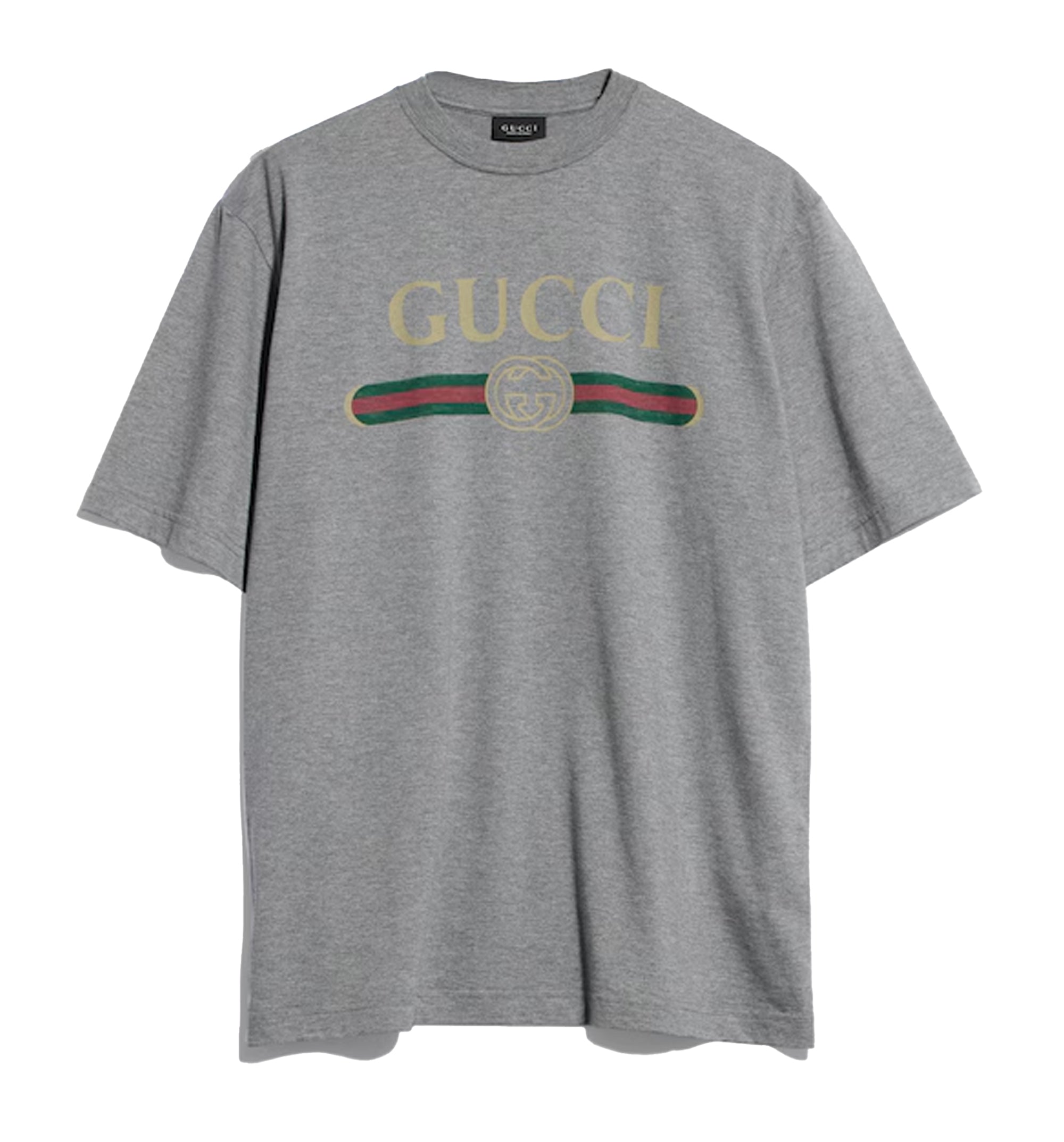 Cotton jersey T-shirt with print in grey