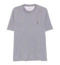 Cotton jersey crew neck T-shirt with logo