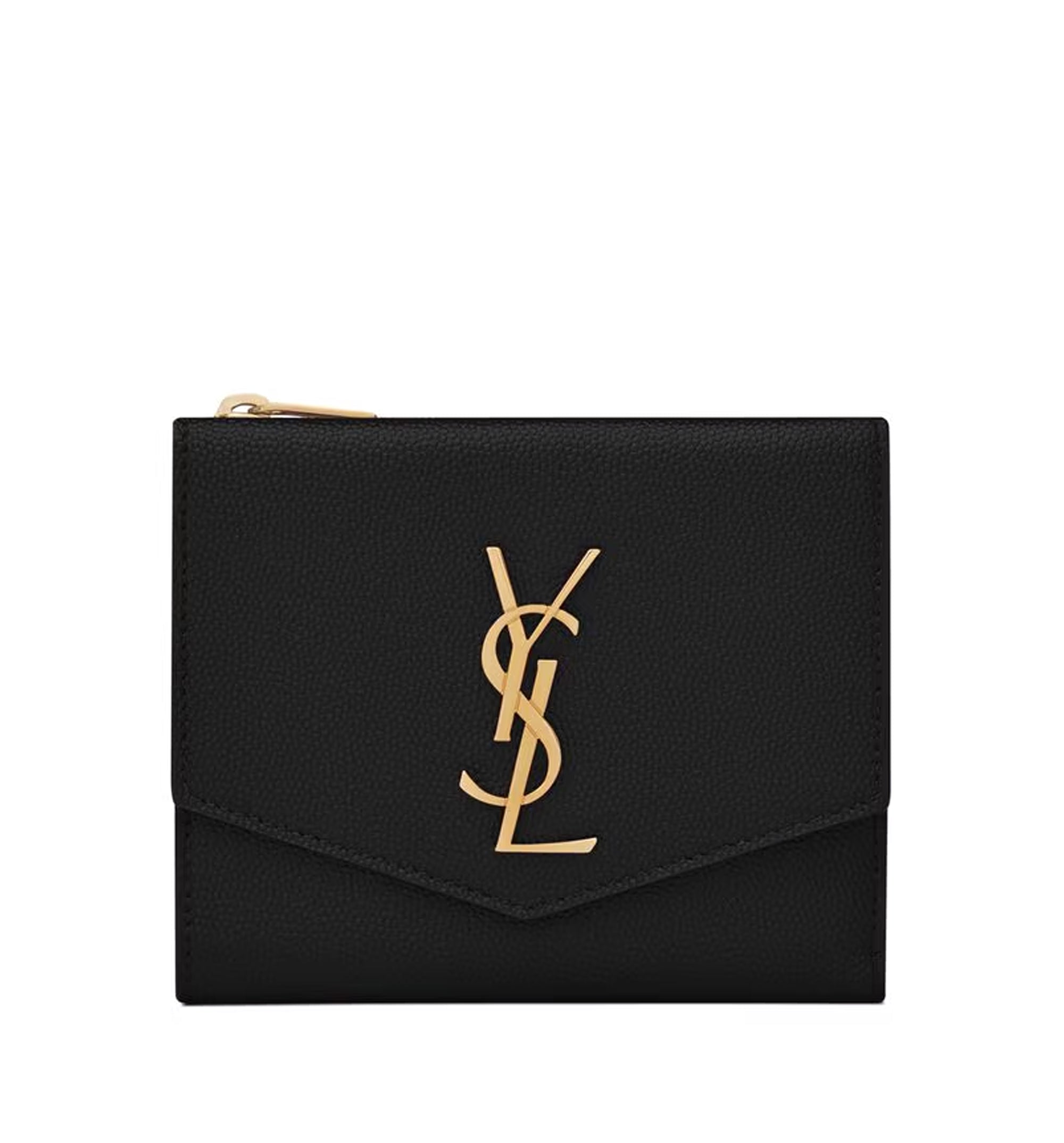 Uptown Compact Wallet In Grain De Poudre Leather