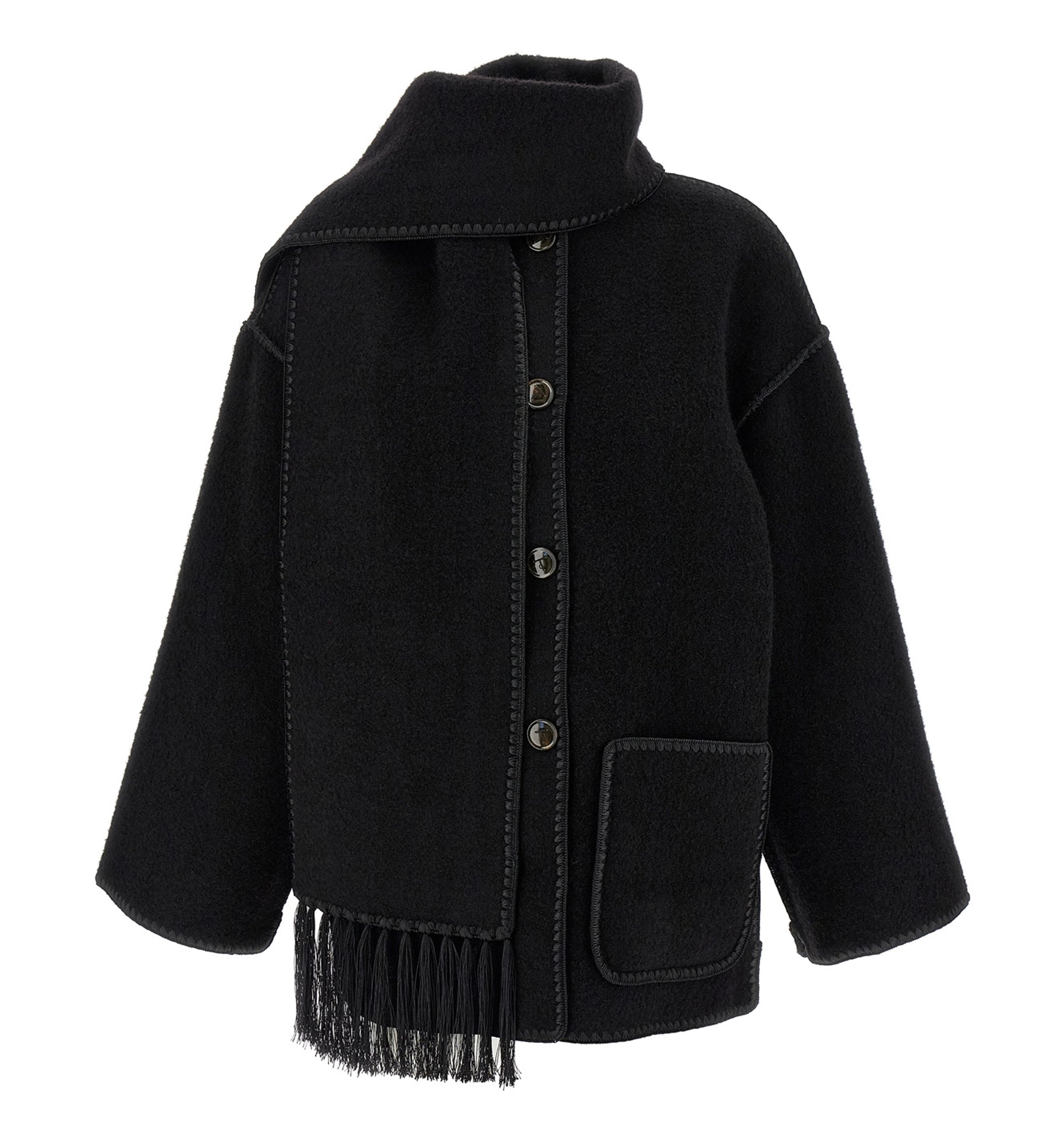 Embroidered Scarf Jacket