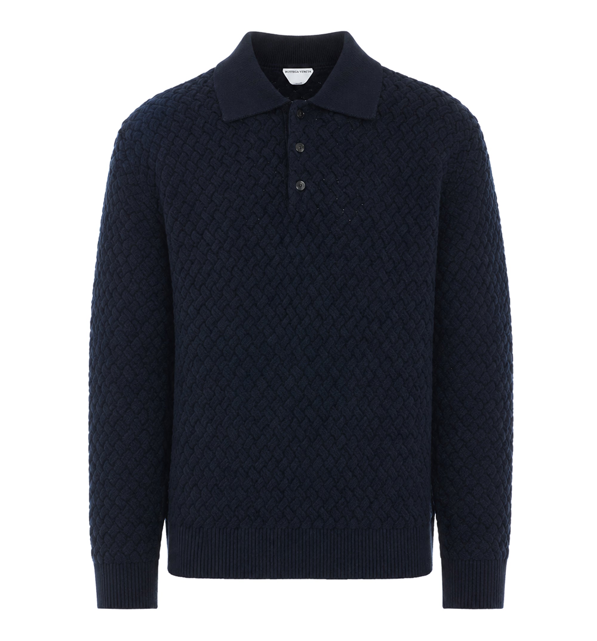 Wool sweater with Intrecciato motif