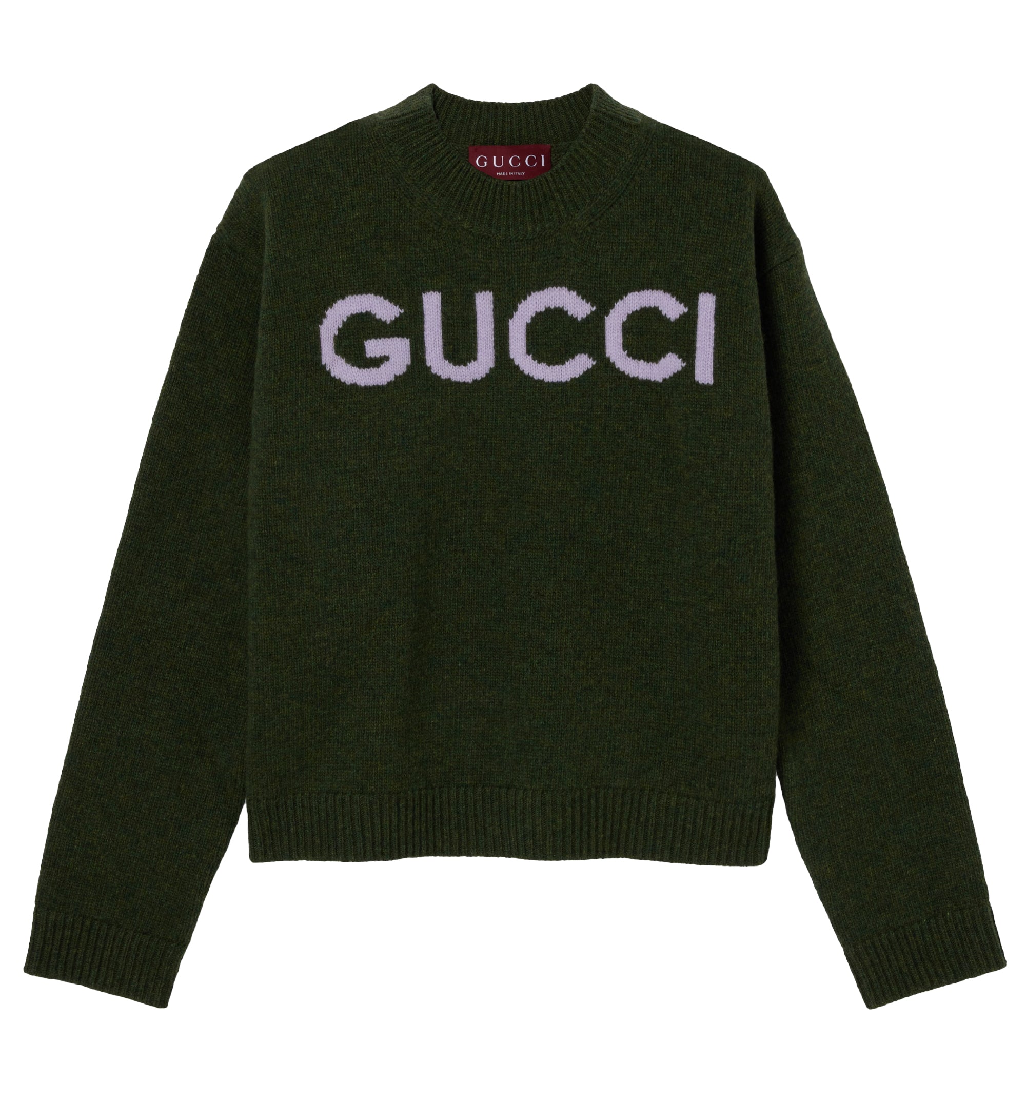 Wool Top With Gucci Intarsia