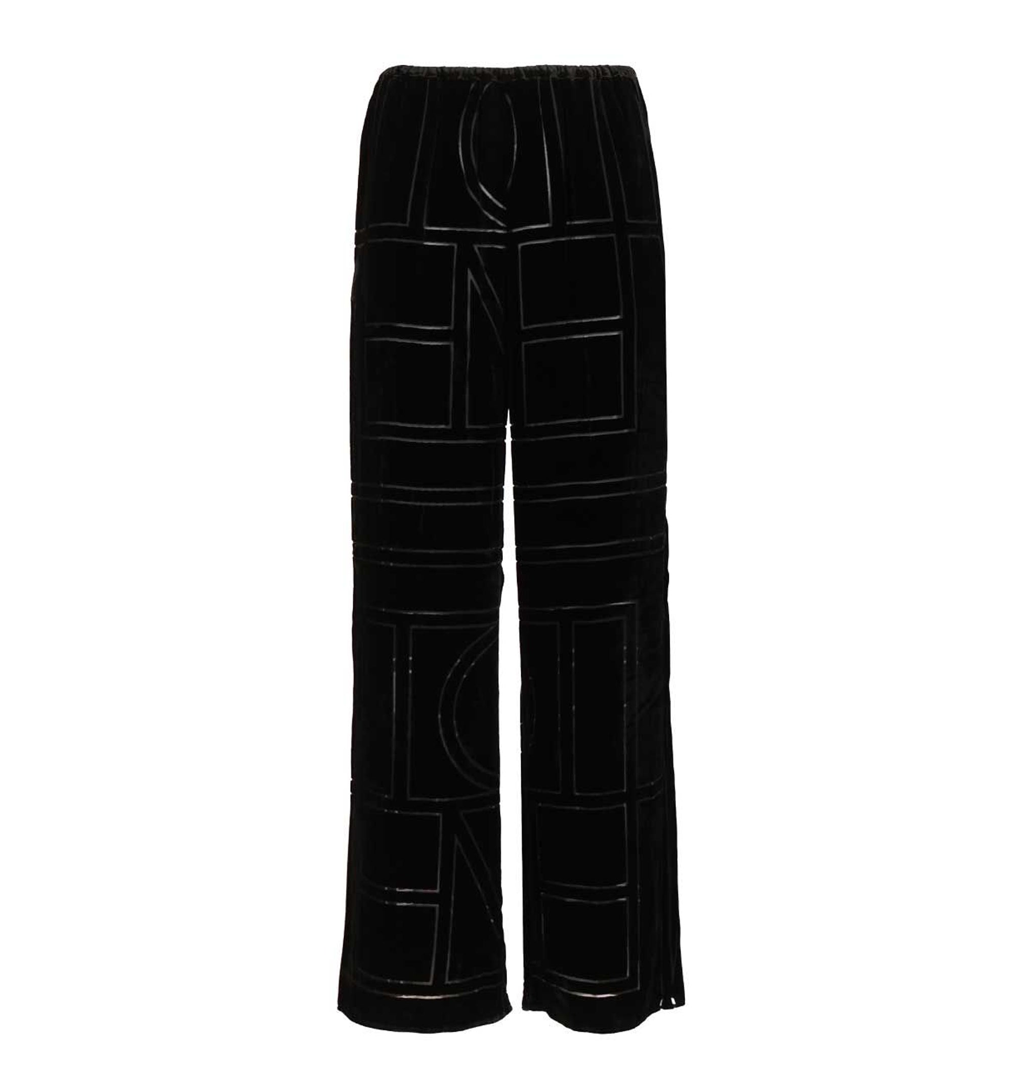 Monogram Silk Blend Trousers