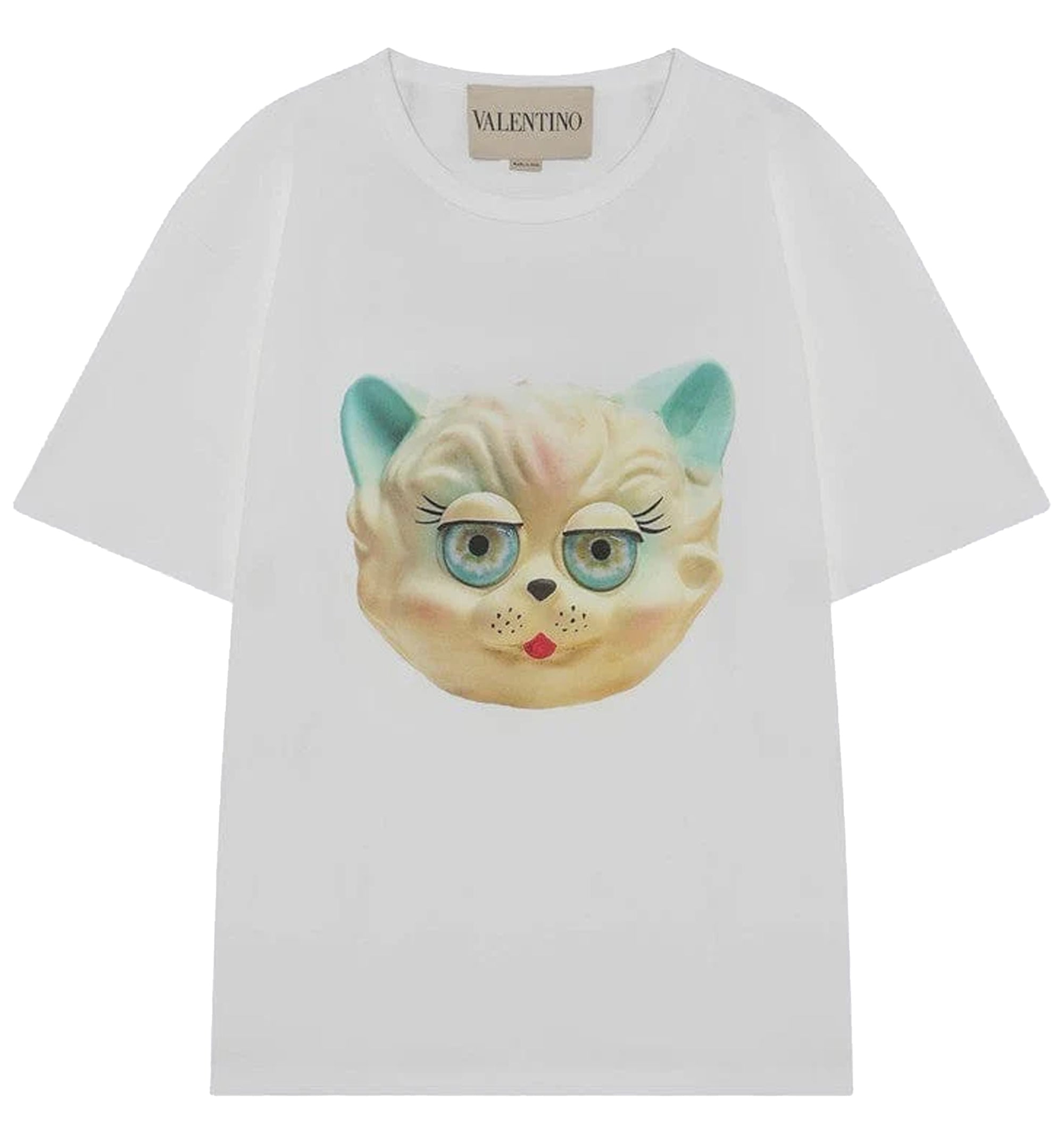 Valentino Cotton T-Shirt With Le Chat De La Maison Prin