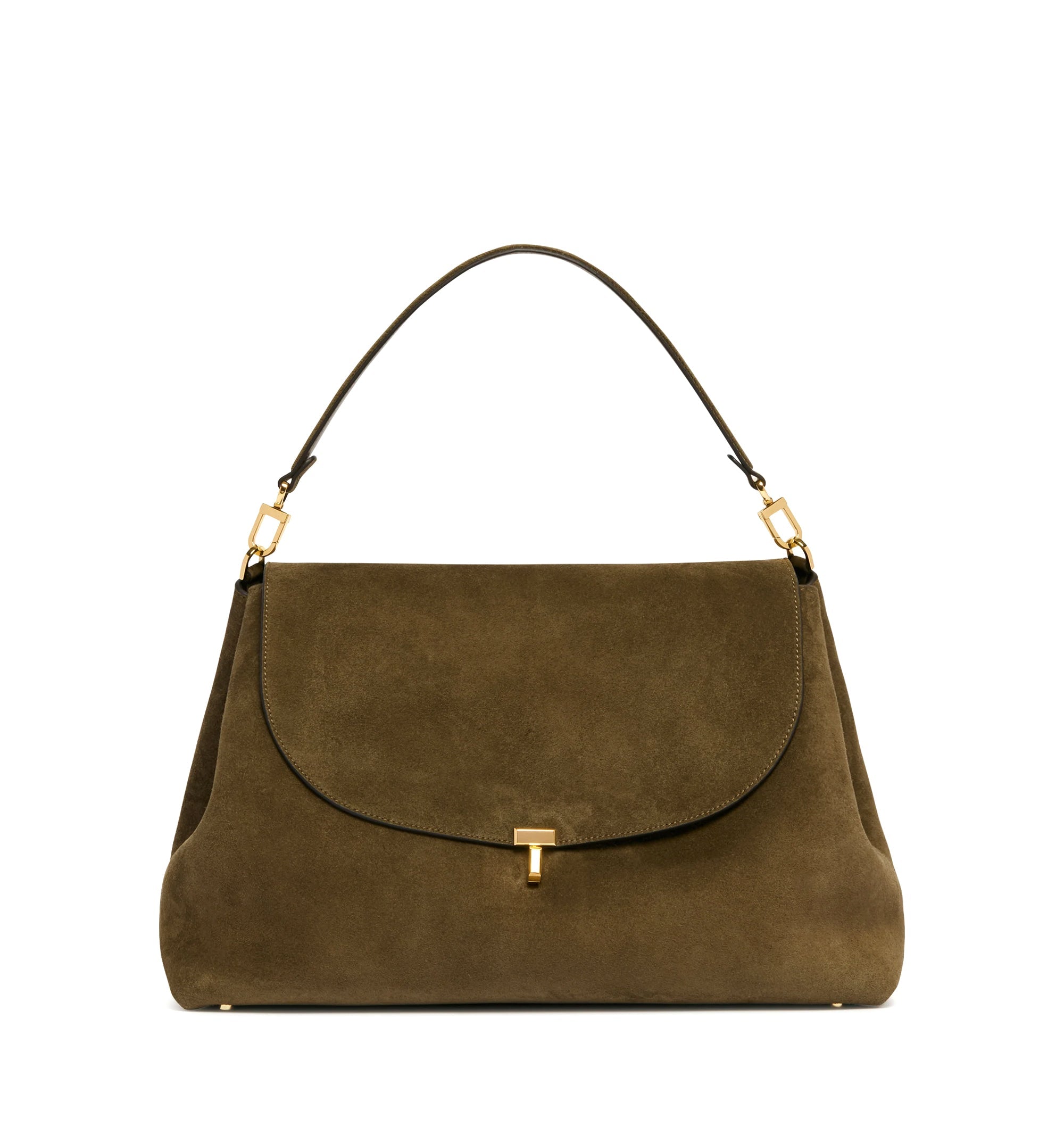 T-Lock Suede Tote Bag