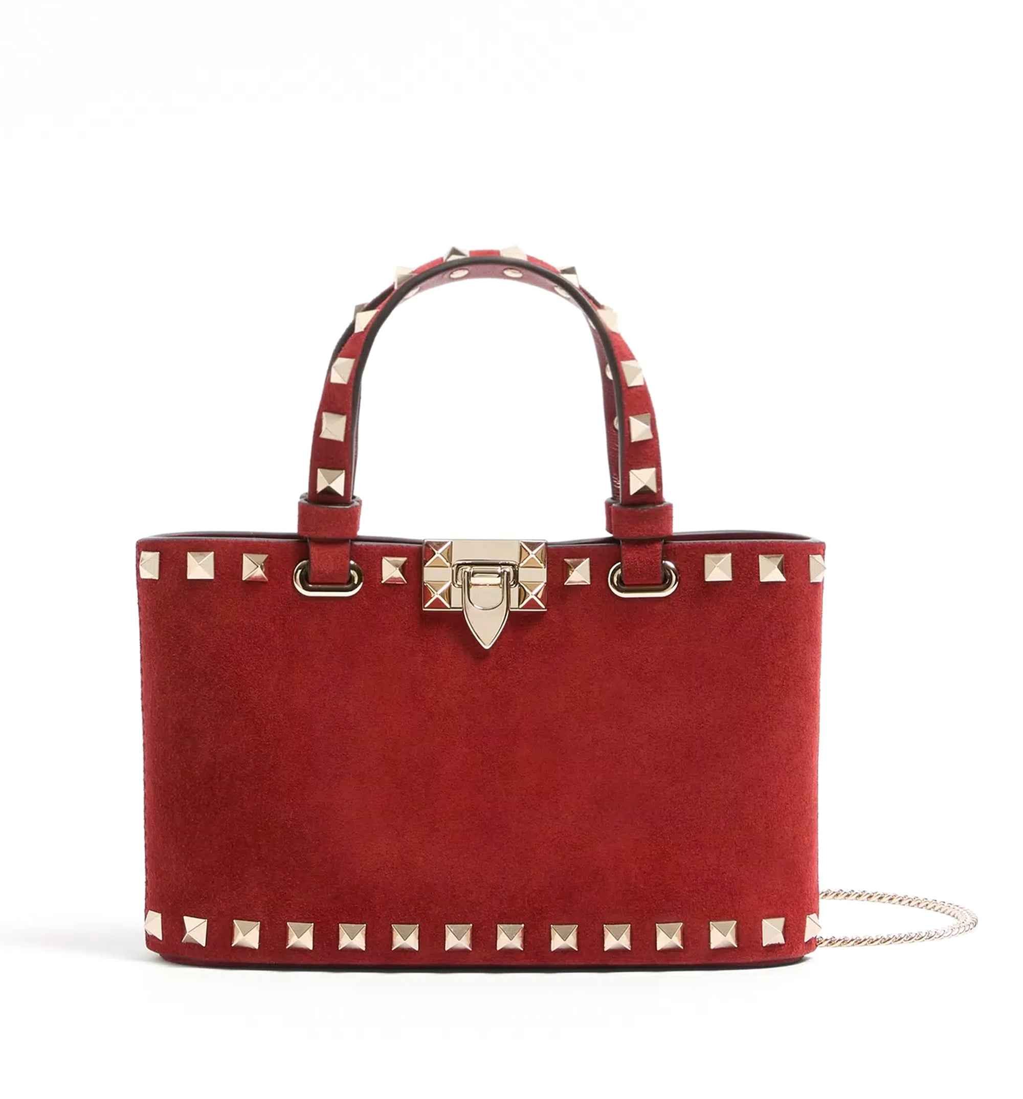 Rockstud Mini Suede Shopping Bag