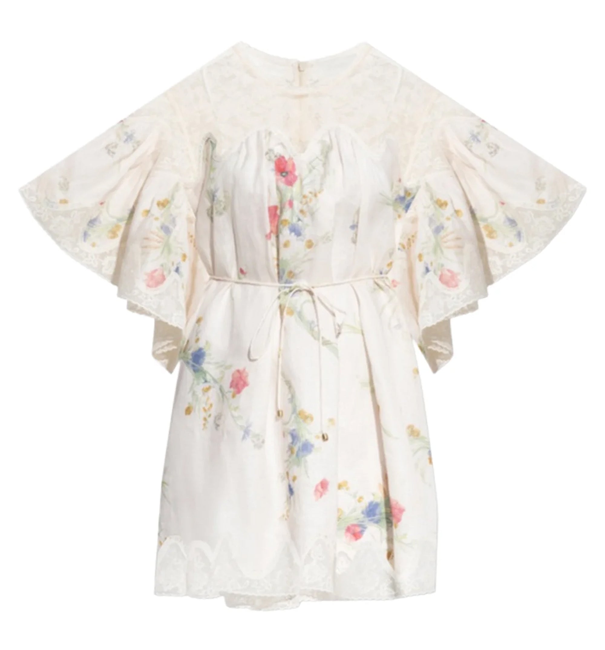 Lucky Lace Trim Mini Dress