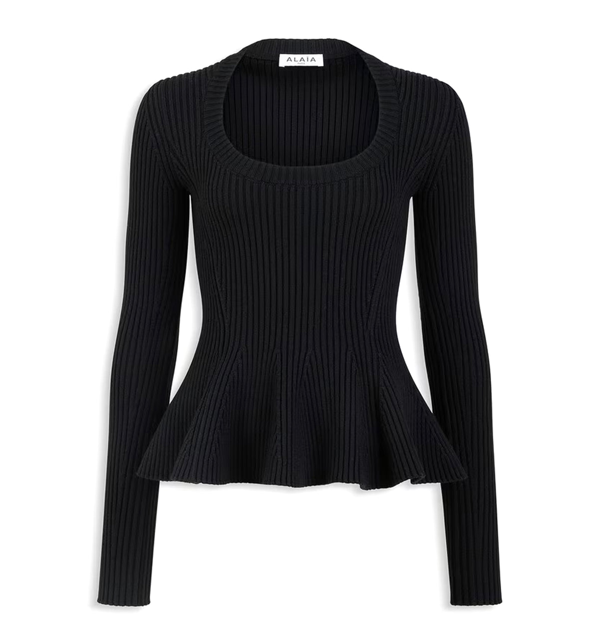 Ribbed Peplum Top