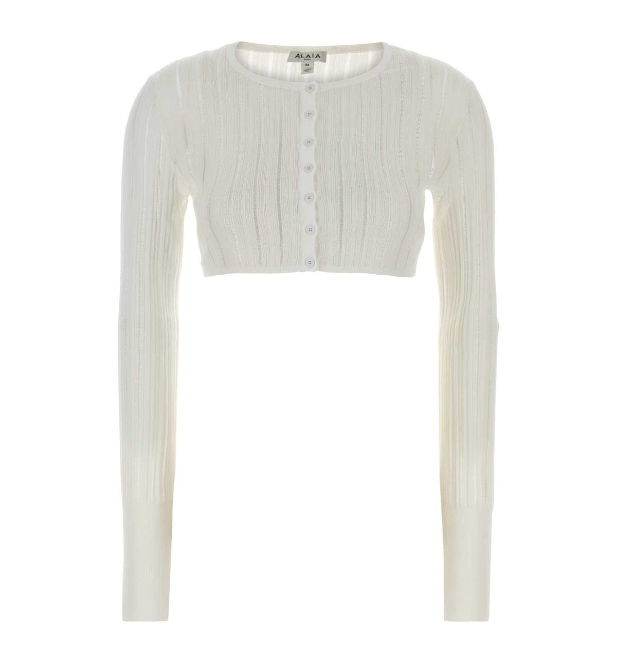 Shiny Crinoline Cropped Cardigan